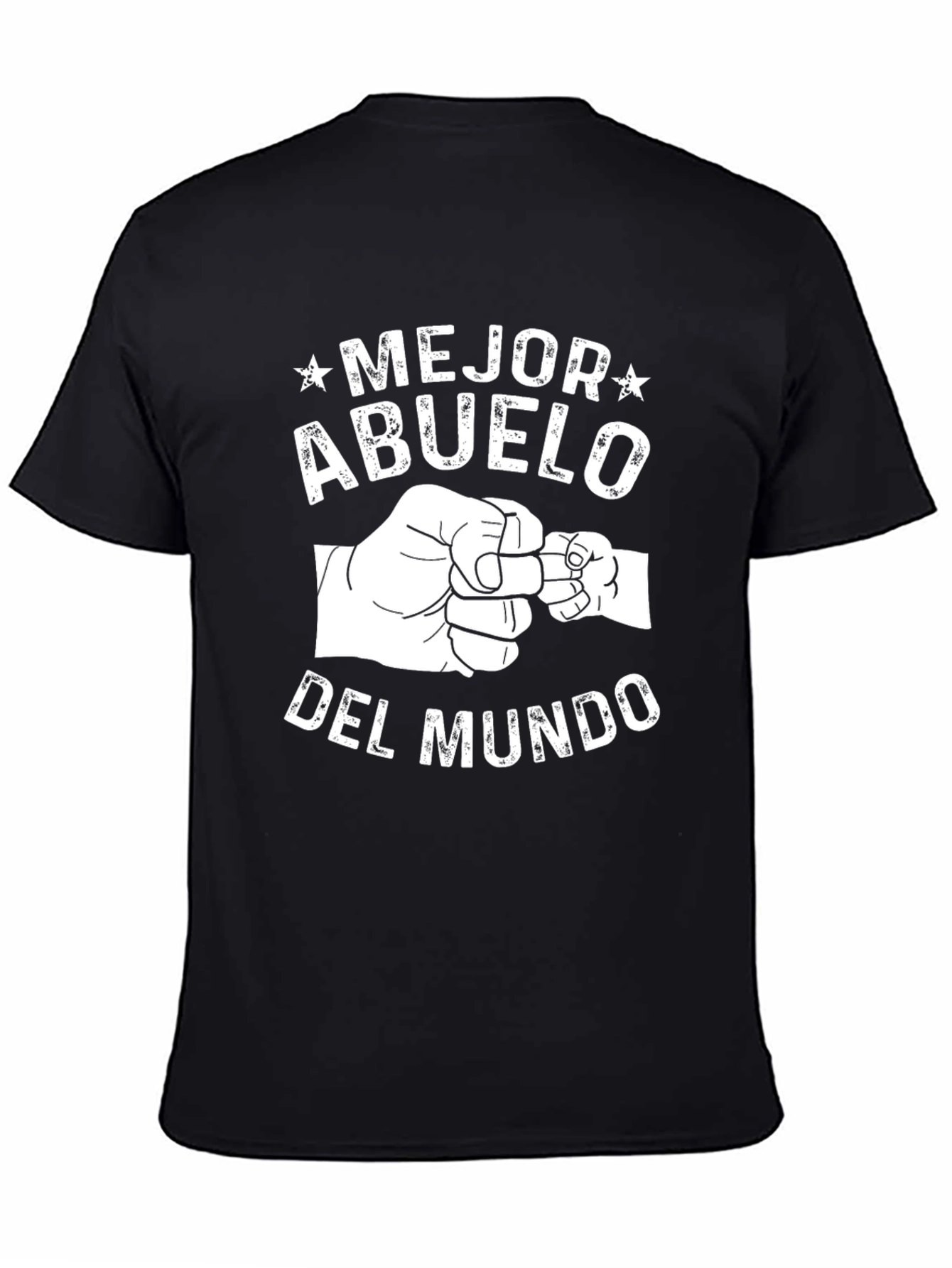 Black Mejor Abuelo Del Mundo Black T-Shirt view 4