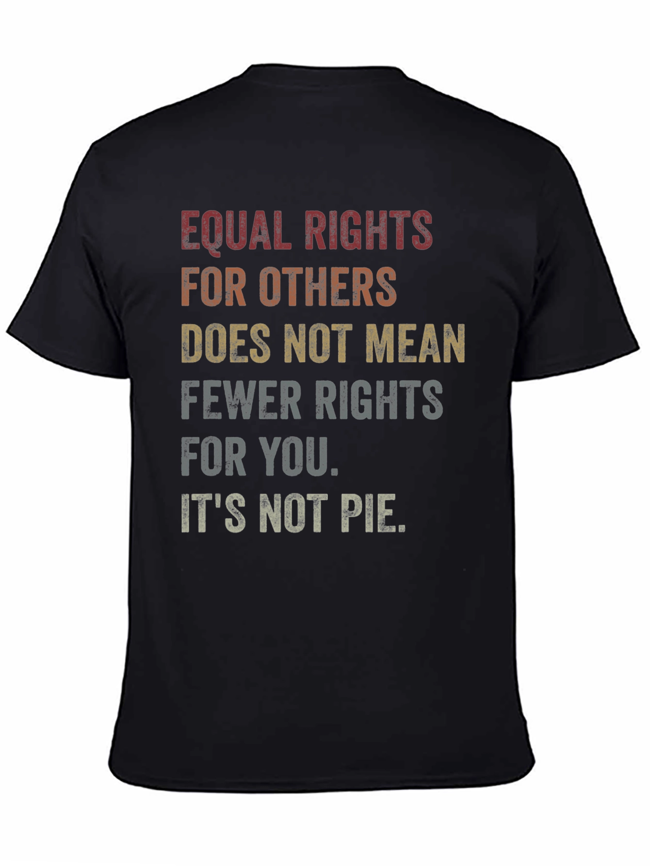 Black Equal Rights Graphic Tee - Black Unisex view 4