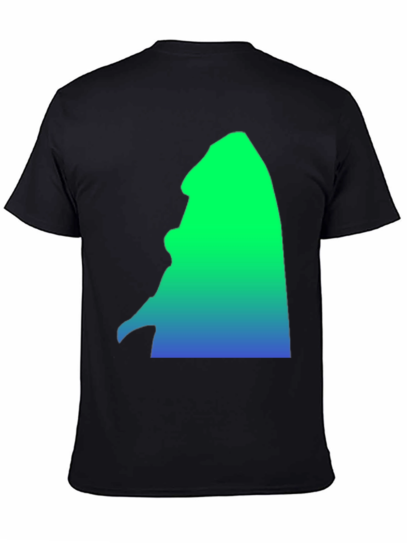 Black Gradient Silhouette Graphic Tee - Casual Comfort view 4