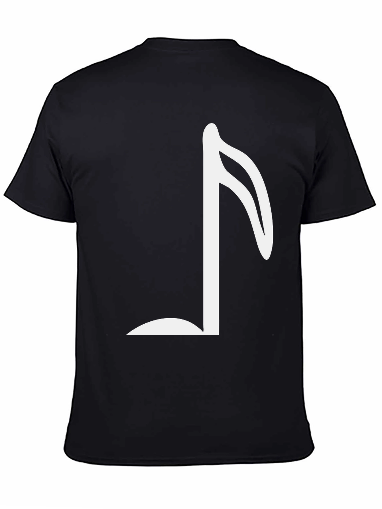 Black Musical Note Graphic Tee - Classic Black T-Shirt view 4