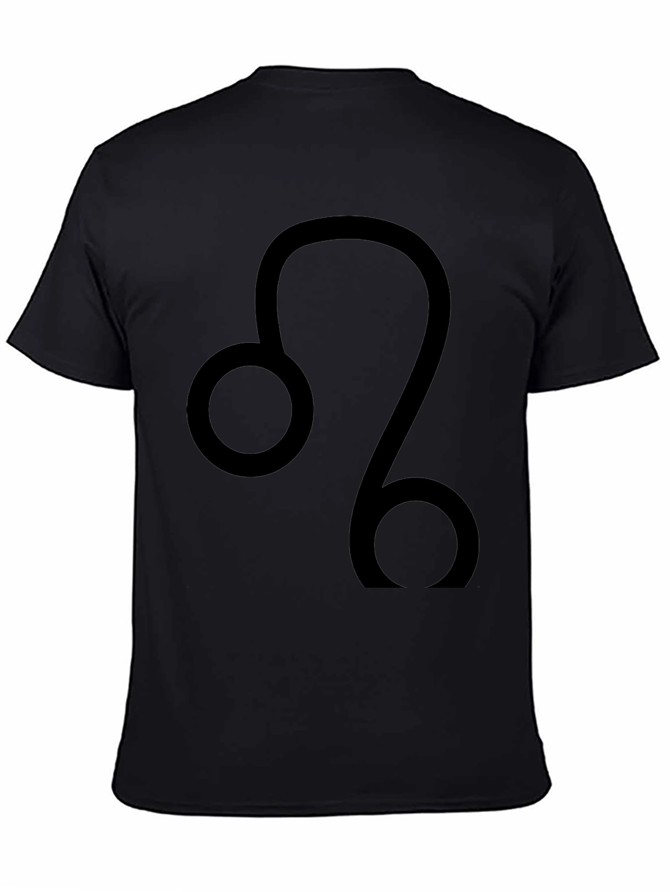 Black Leo Zodiac Sign Graphic Tee - Black view 4