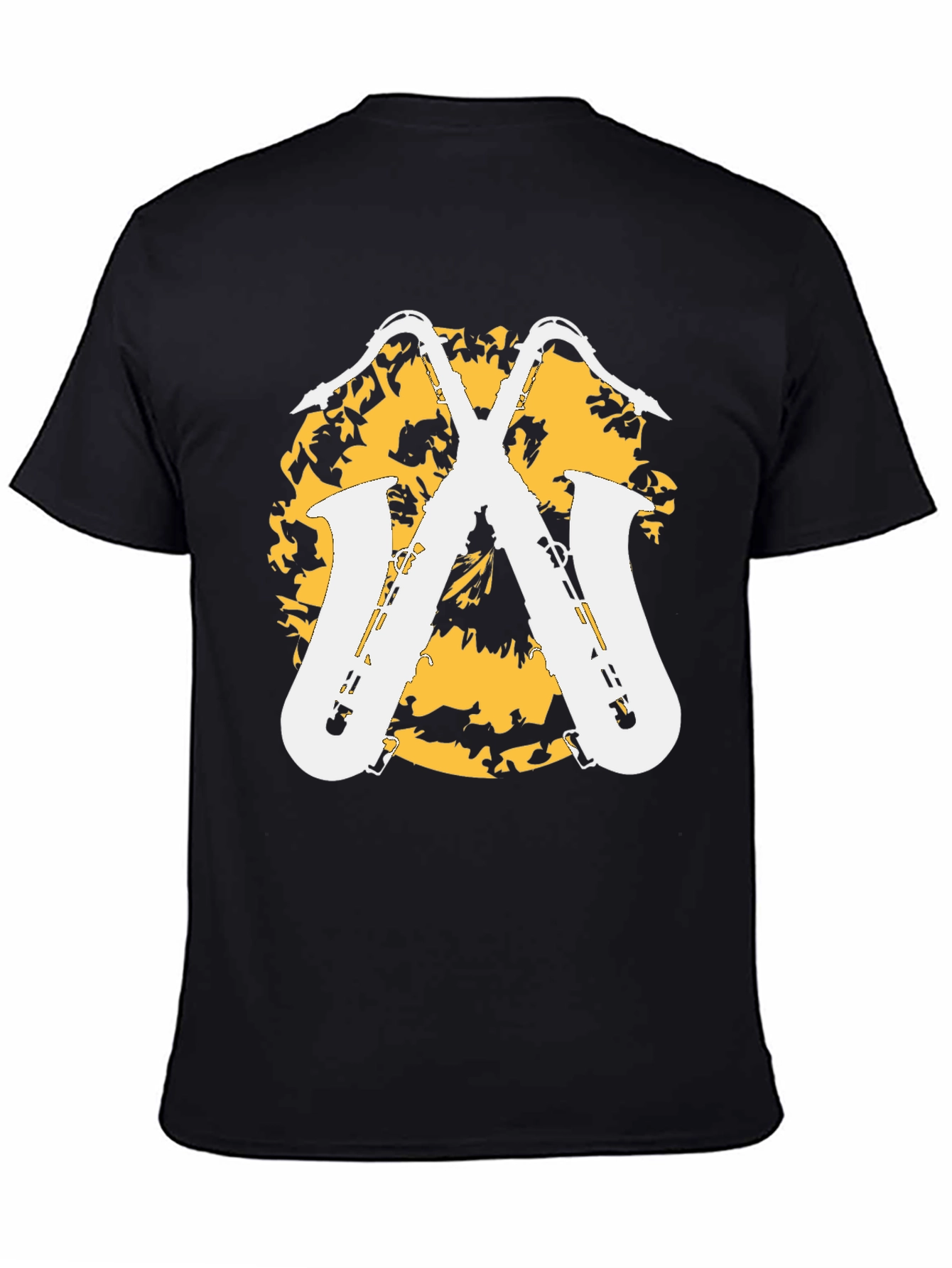 Black Saxophone Graphic Tee - Stylish Music Lover's Shirt view 4