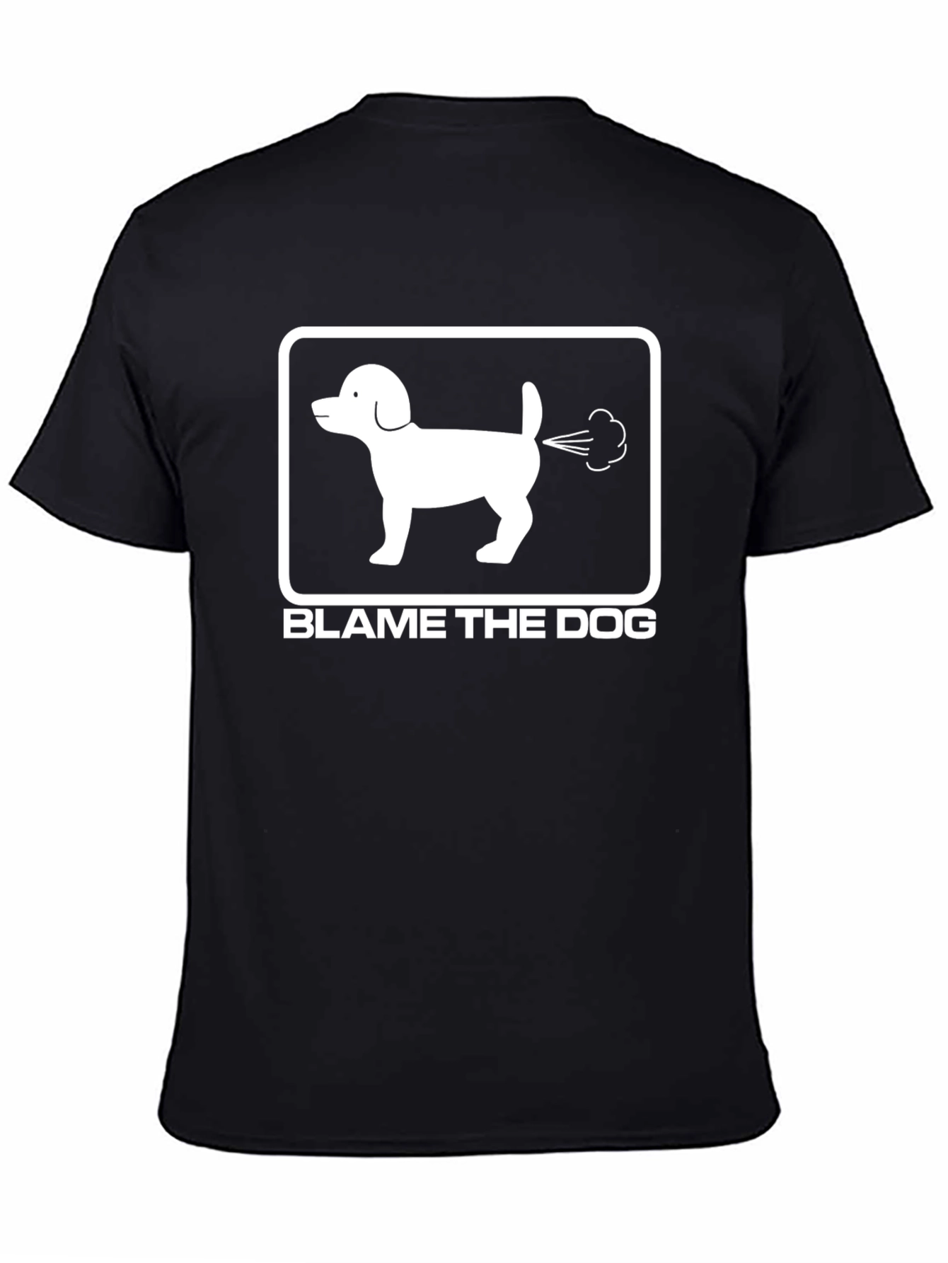 Black Blame the Dog T-Shirt - Funny Graphic Tee view 4