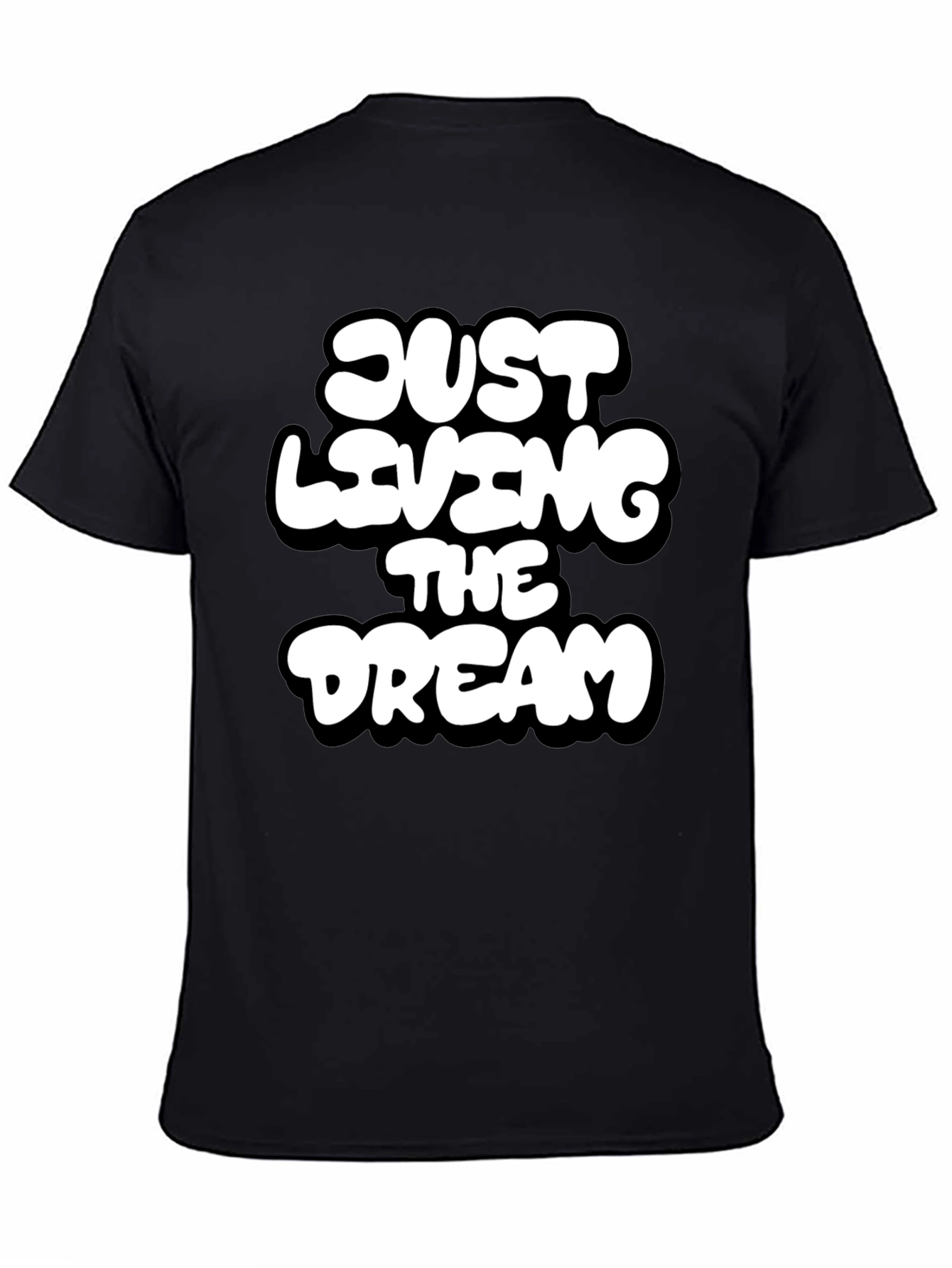 Black Just Living the Dream Graphic T-Shirt view 4
