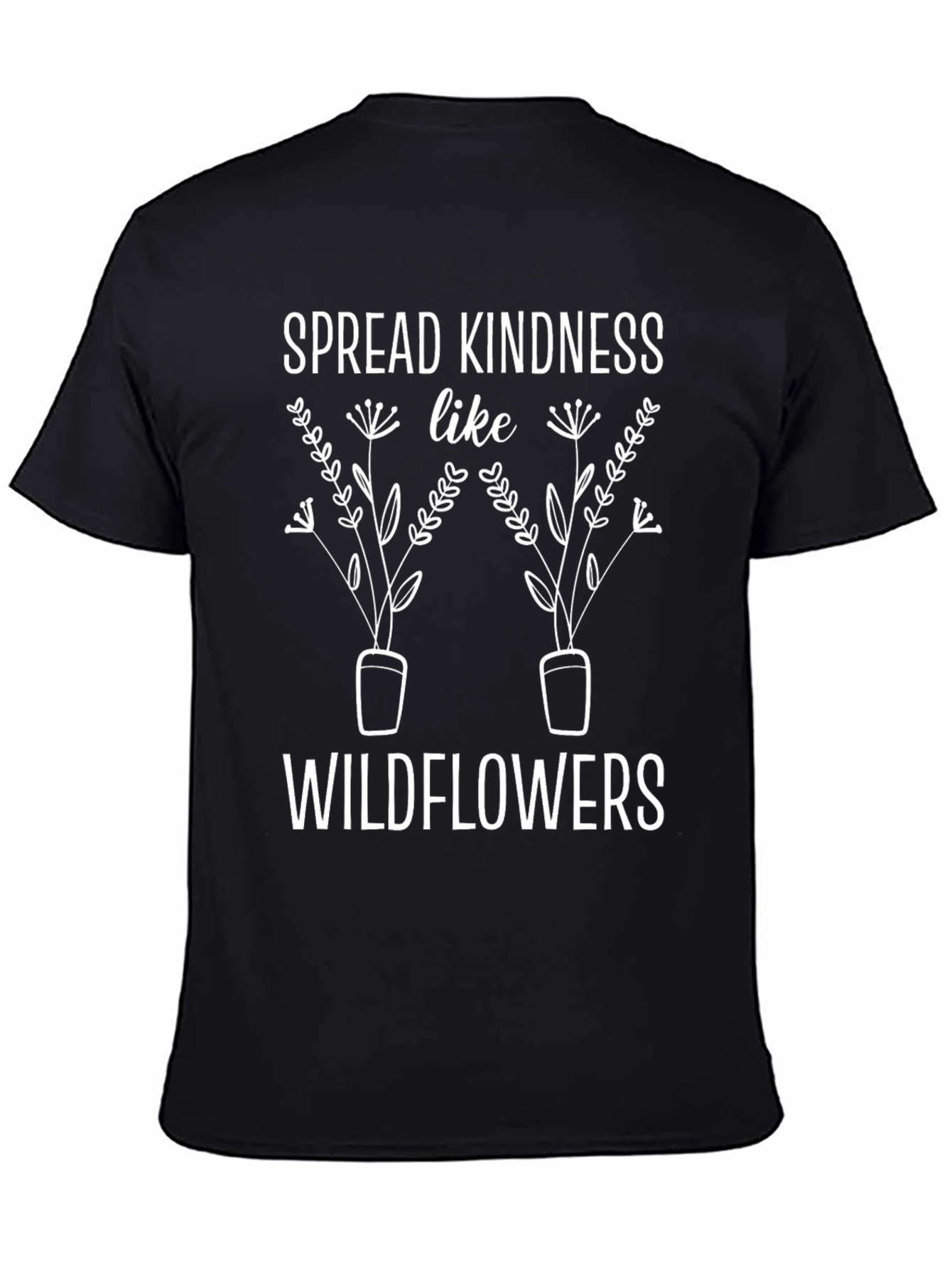 Black Spread Kindness Wildflowers Graphic Tee view 4