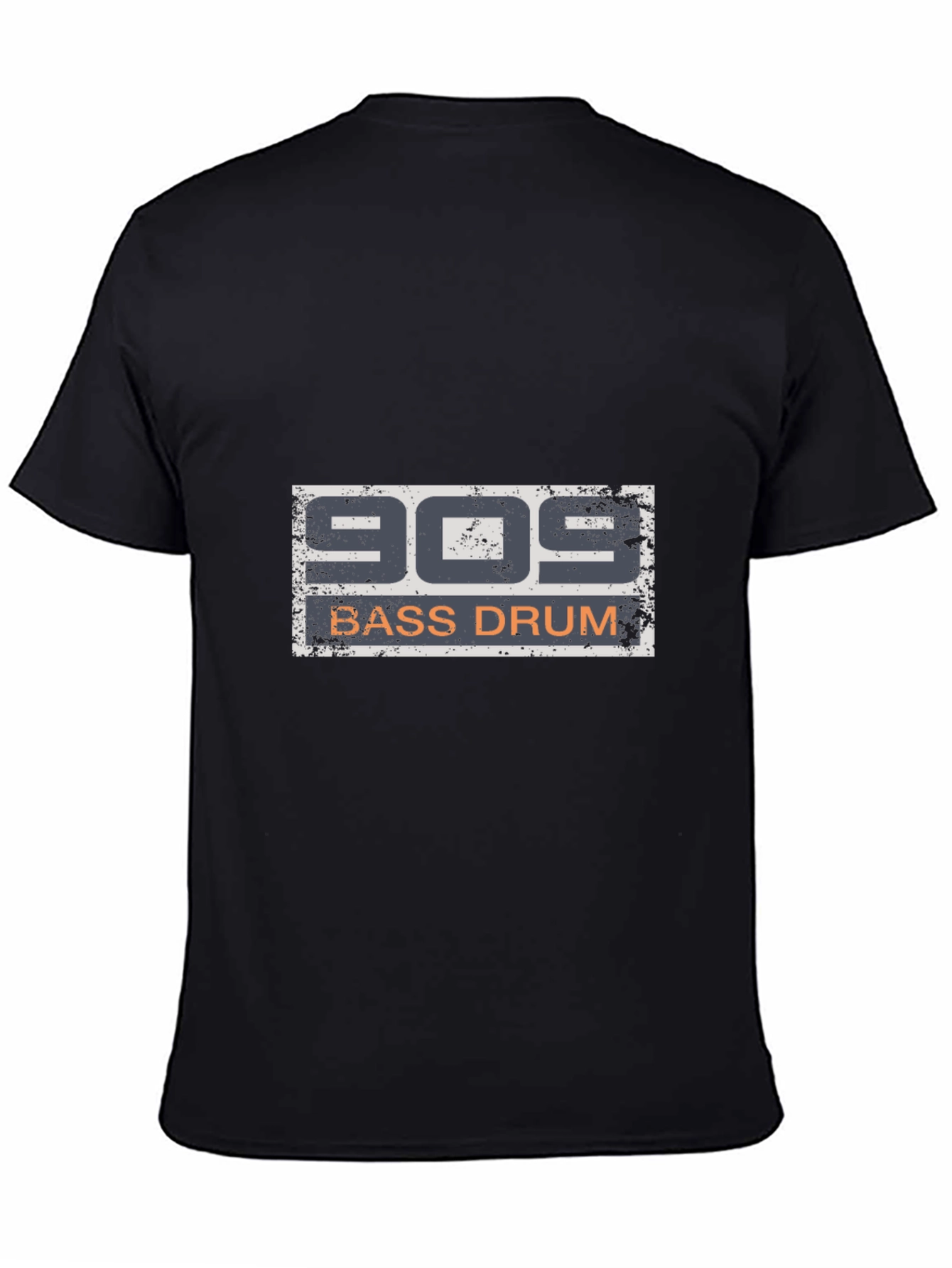Black 909 Bass Drum T-Shirt - Classic Music Vibe view 4