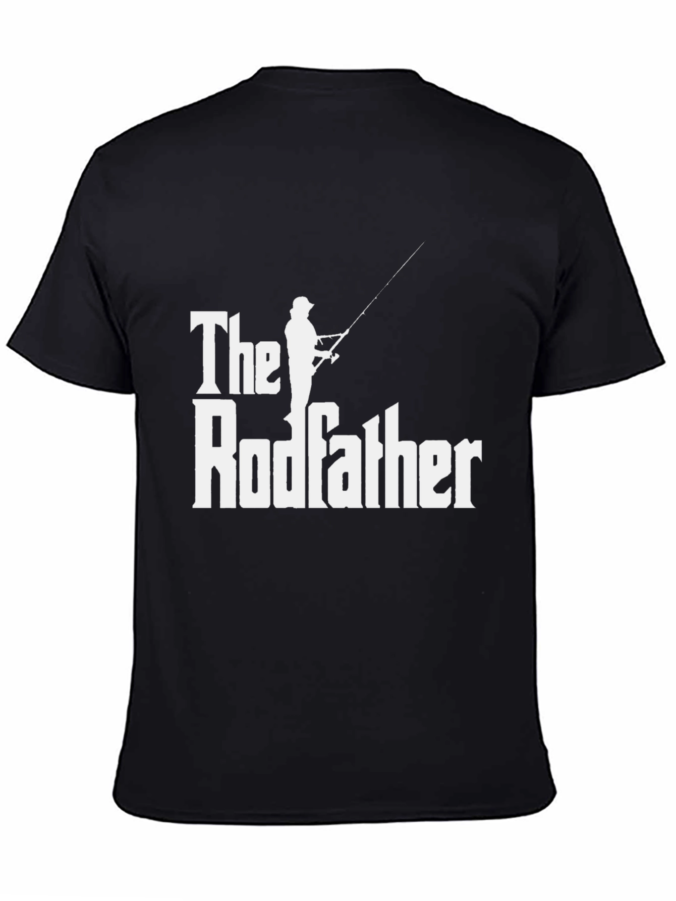 Black The Rodfather Fishing T-Shirt - Angler Humor Tee view 4