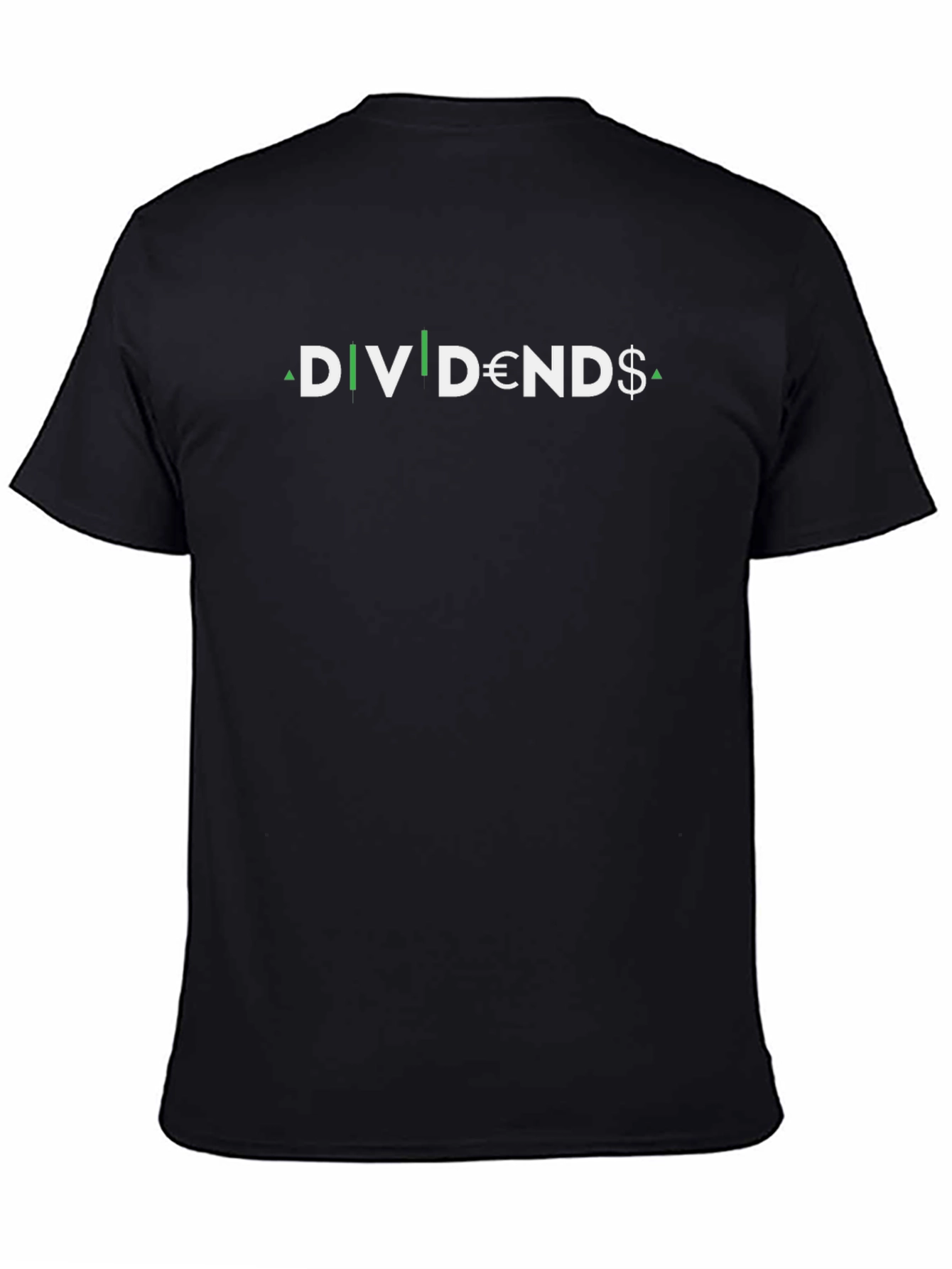 Black Dividends Graphic Tee - Investment T-Shirt view 4