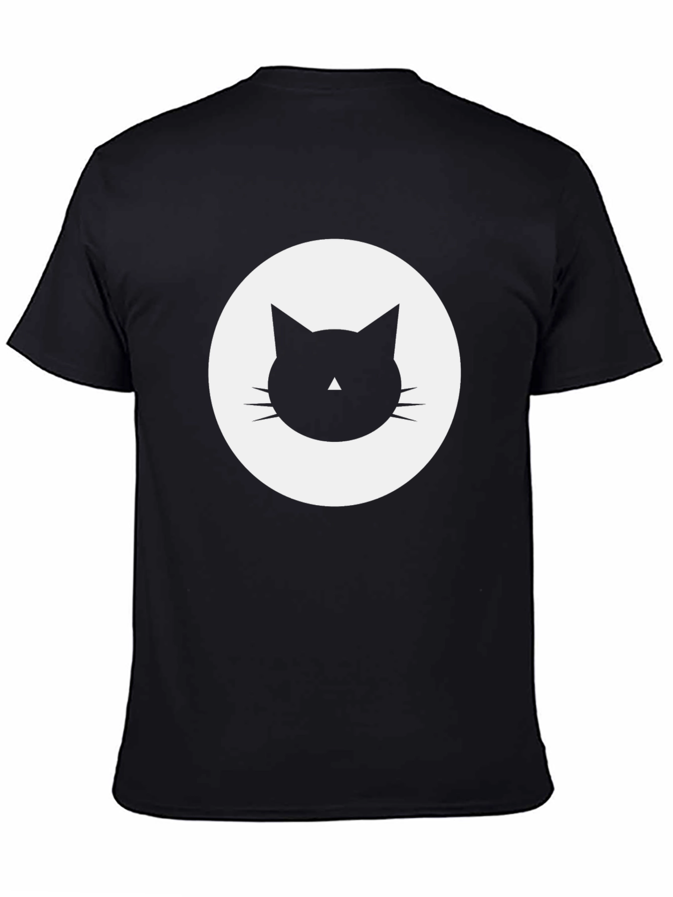 Black Cool Cat Graphic Tee - Black view 4