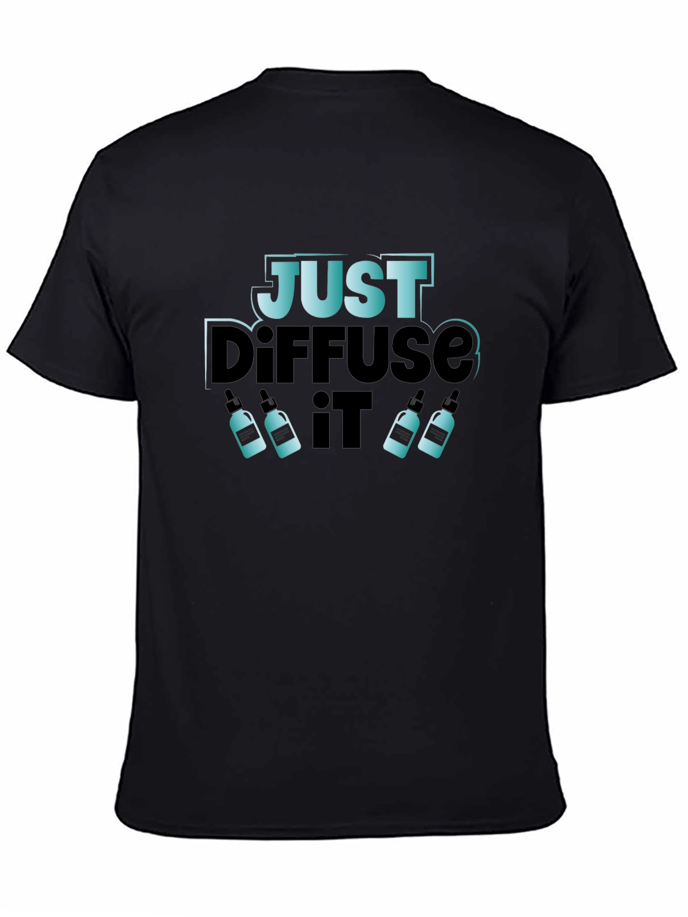 Black Just Diffuse It Black Graphic Tee view 4