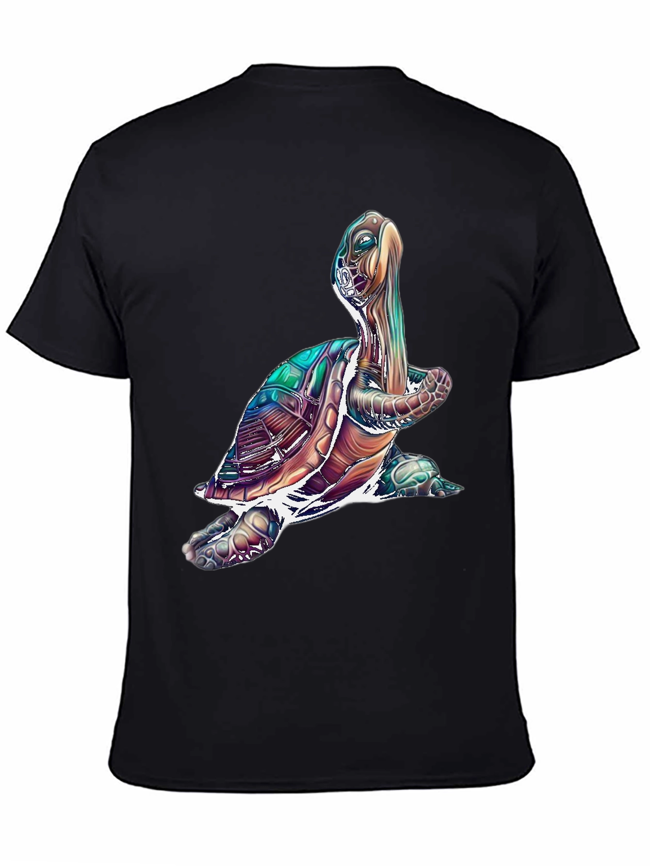 Black Turtle Graphic Tee - Cool Sea Turtle T-Shirt view 4
