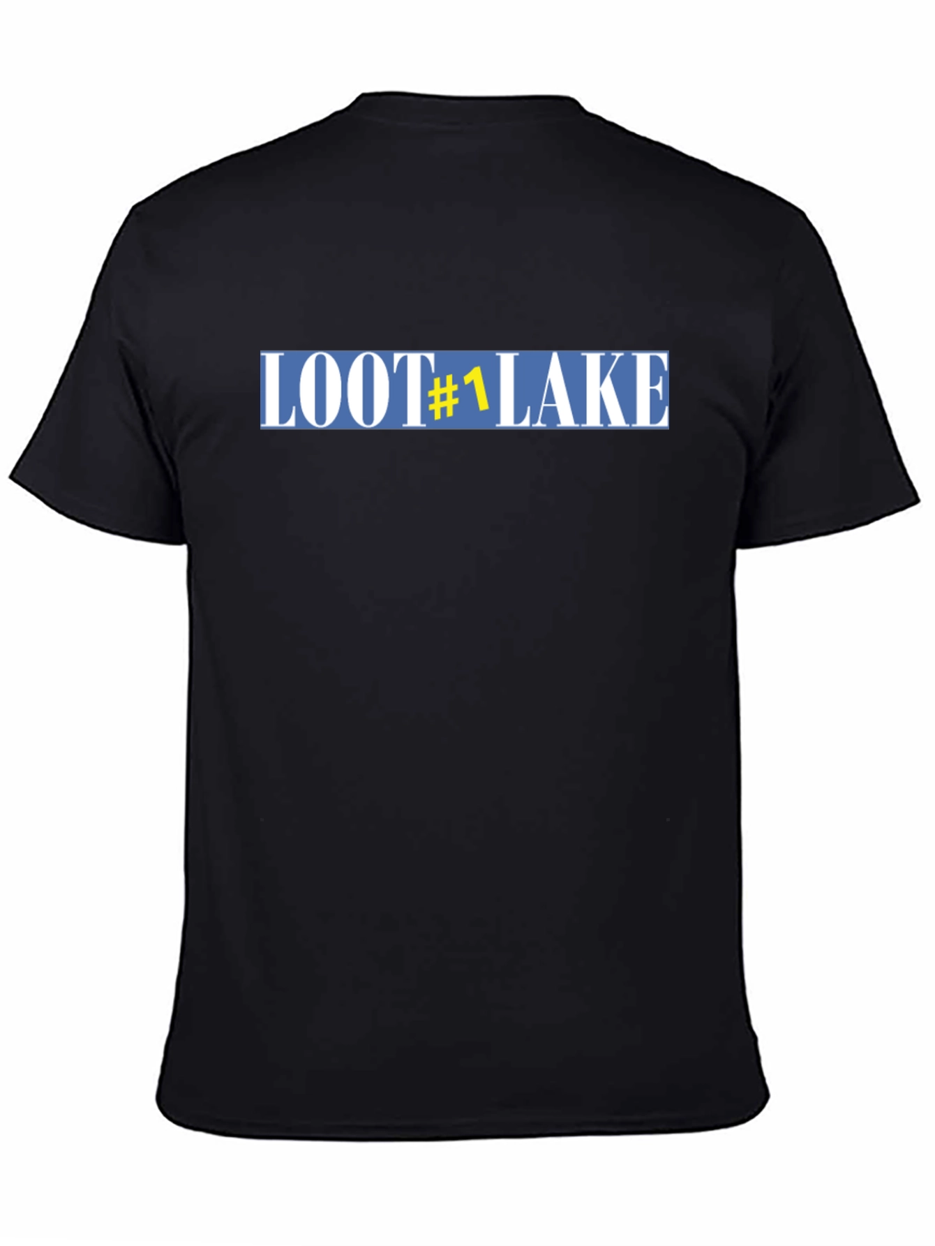 Black Loot Lake #1 Graphic Tee - Black Cotton Blend view 4