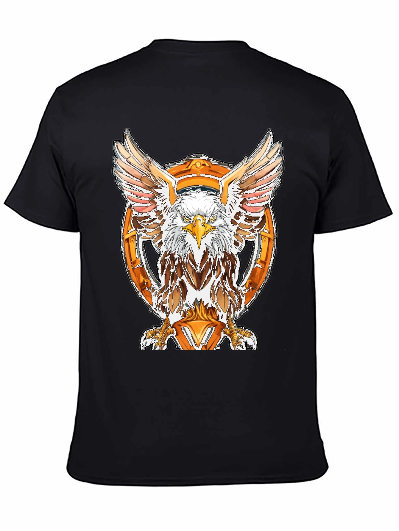 Black Eagle Emblem Black T-Shirt view 4