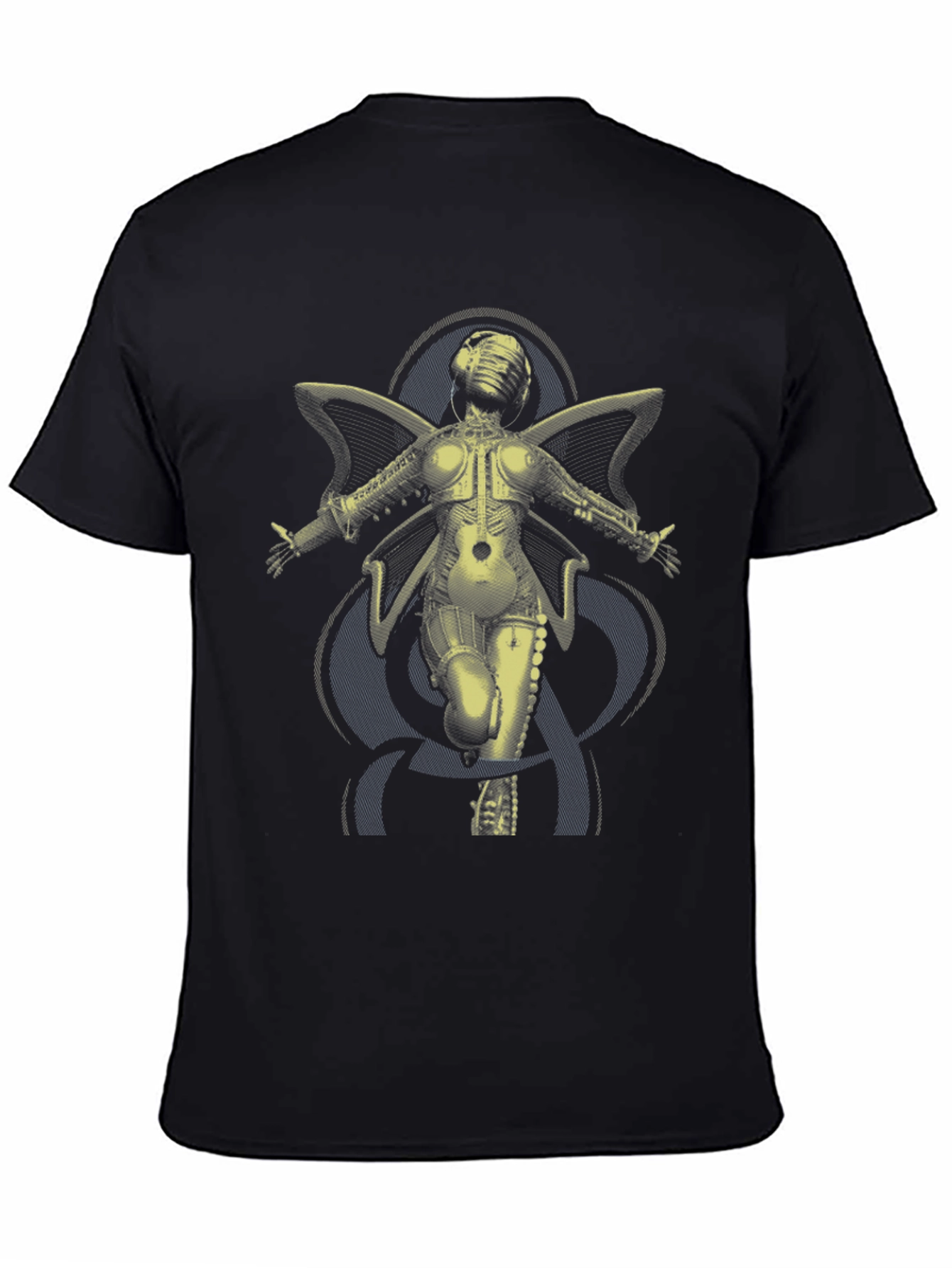 Black Steampunk Angel Graphic Tee - Unique Design, Soft Cotton view 4