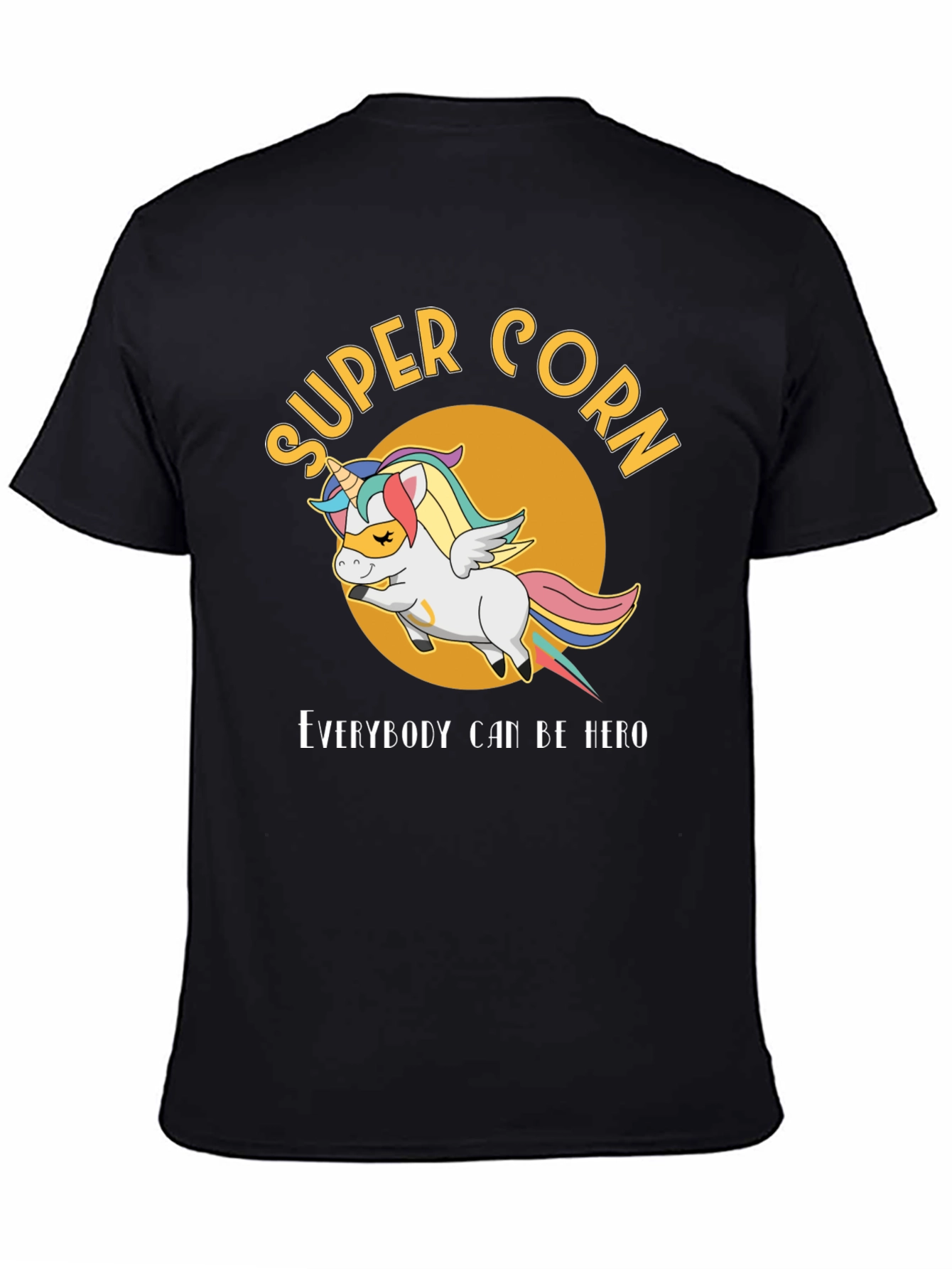Black Super Corn Hero T-Shirt view 4