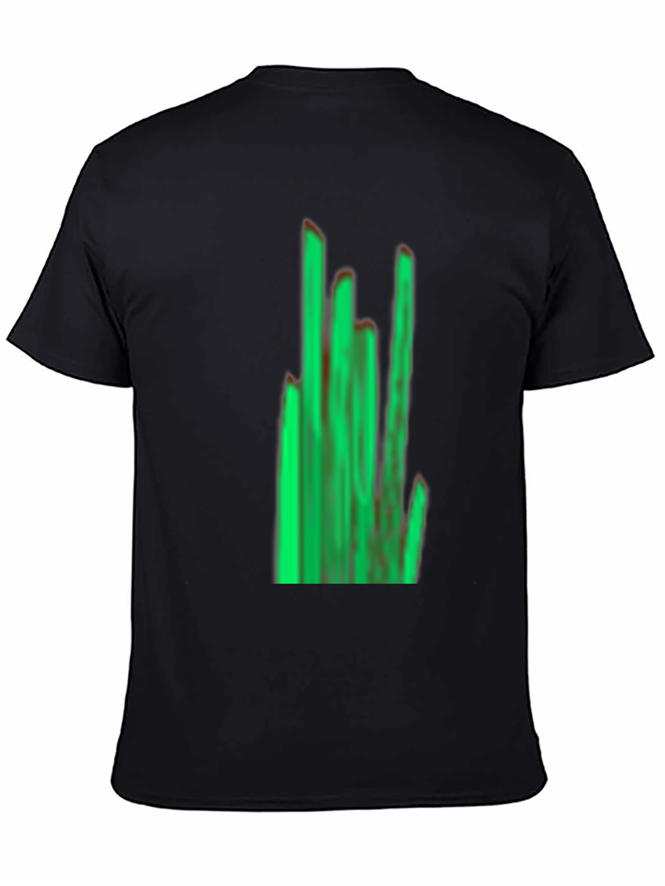 Black Green Graphic Black T-Shirt view 4