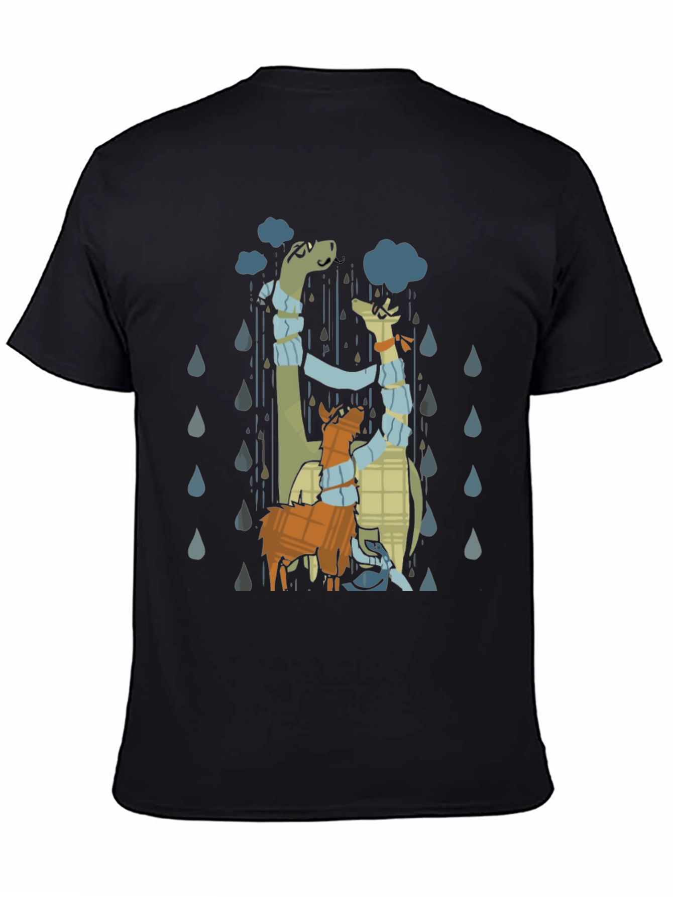 Black Rainy Day Animal Trio T-Shirt view 4