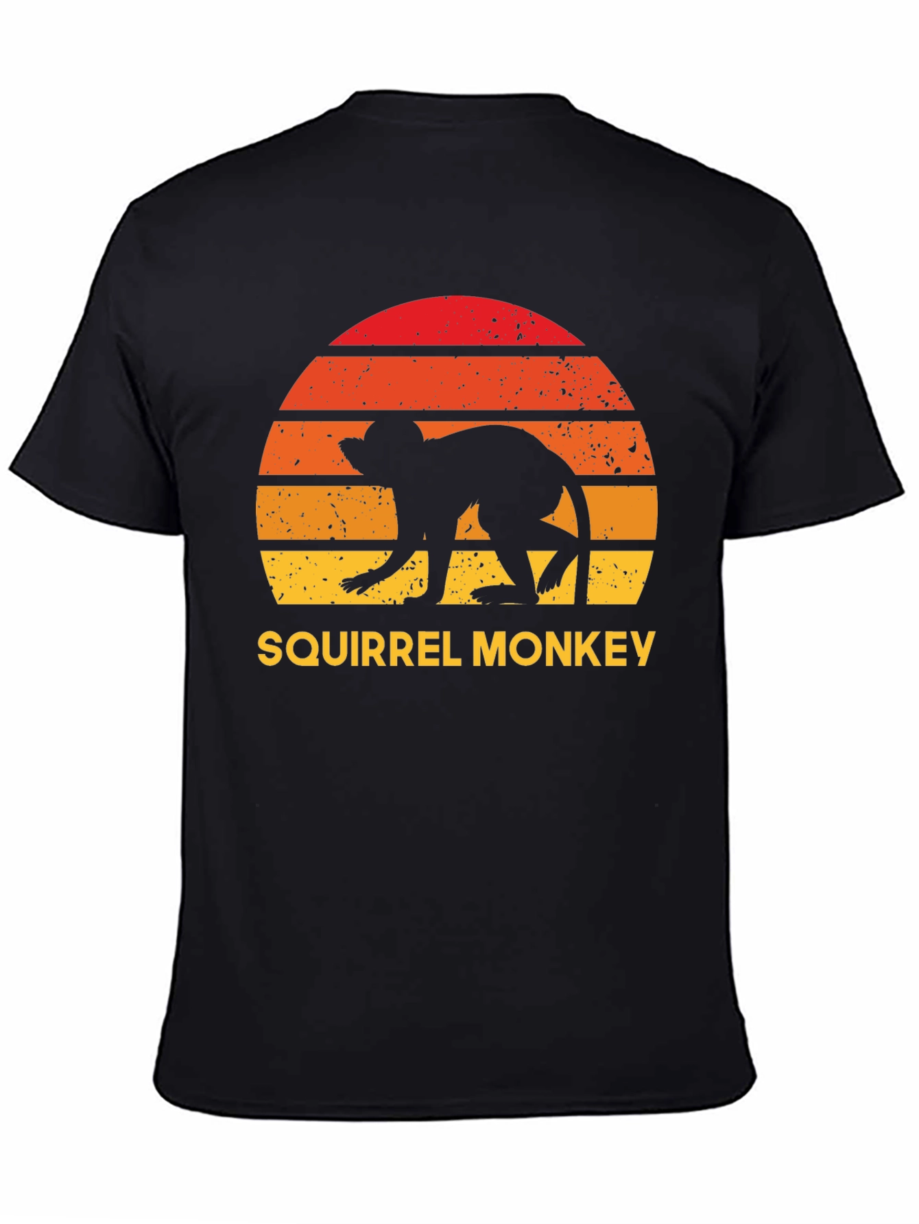Black Squirrel Monkey Sunset Graphic Tee view 4