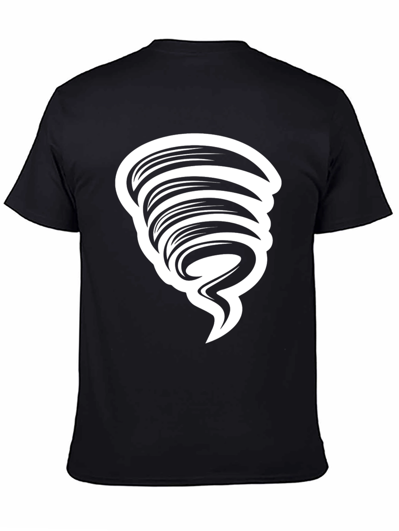 Black Tornado Graphic Black T-Shirt view 4