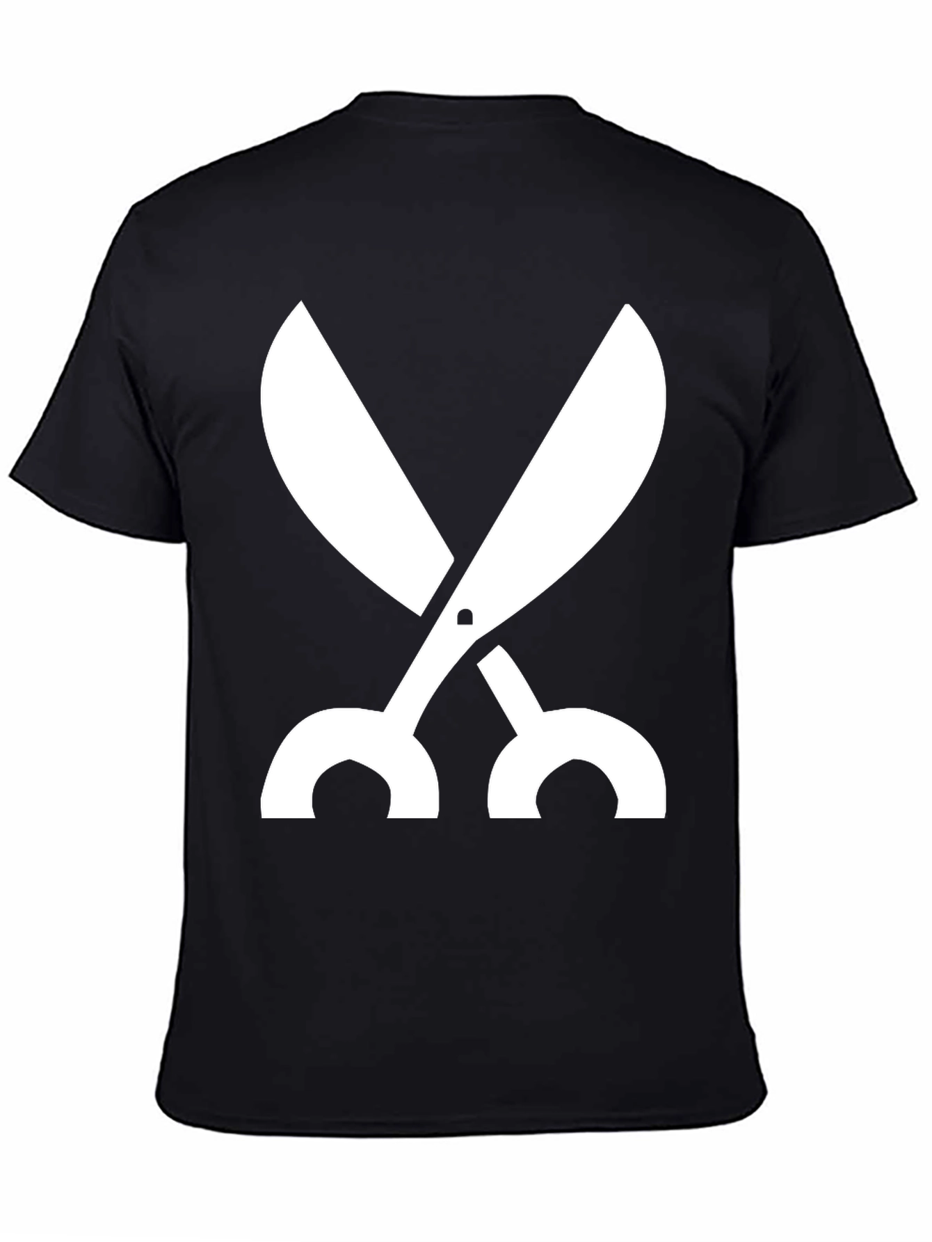 Black Scissors Graphic Black T-Shirt view 4