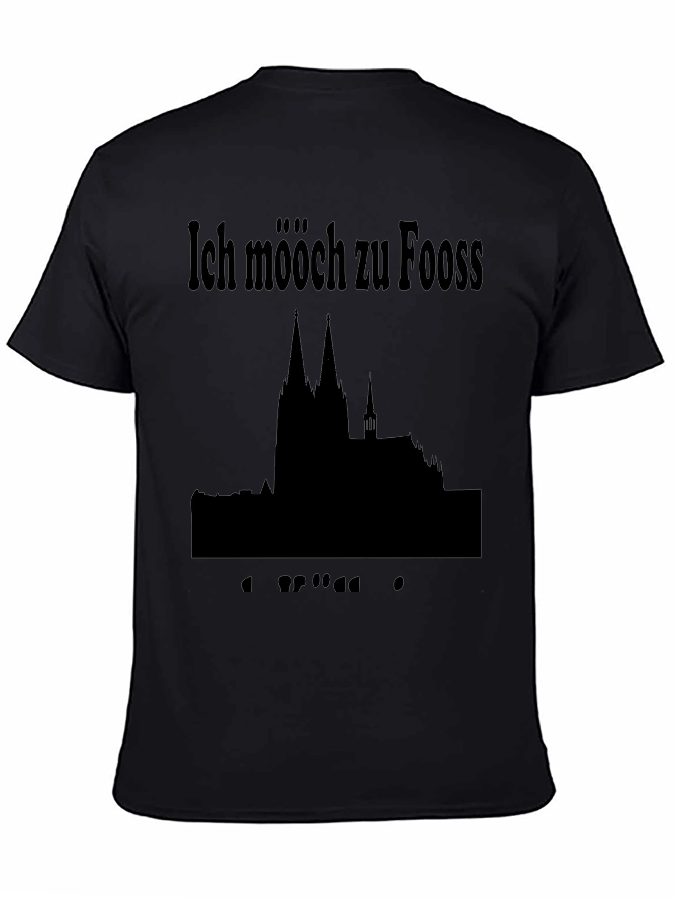 Black Ich Mööch Zu Fooss Cologne T-Shirt view 4