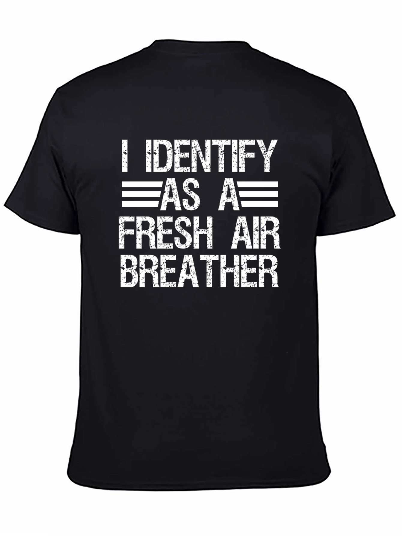 Black I Identify As A Fresh Air Breather T-Shirt view 4