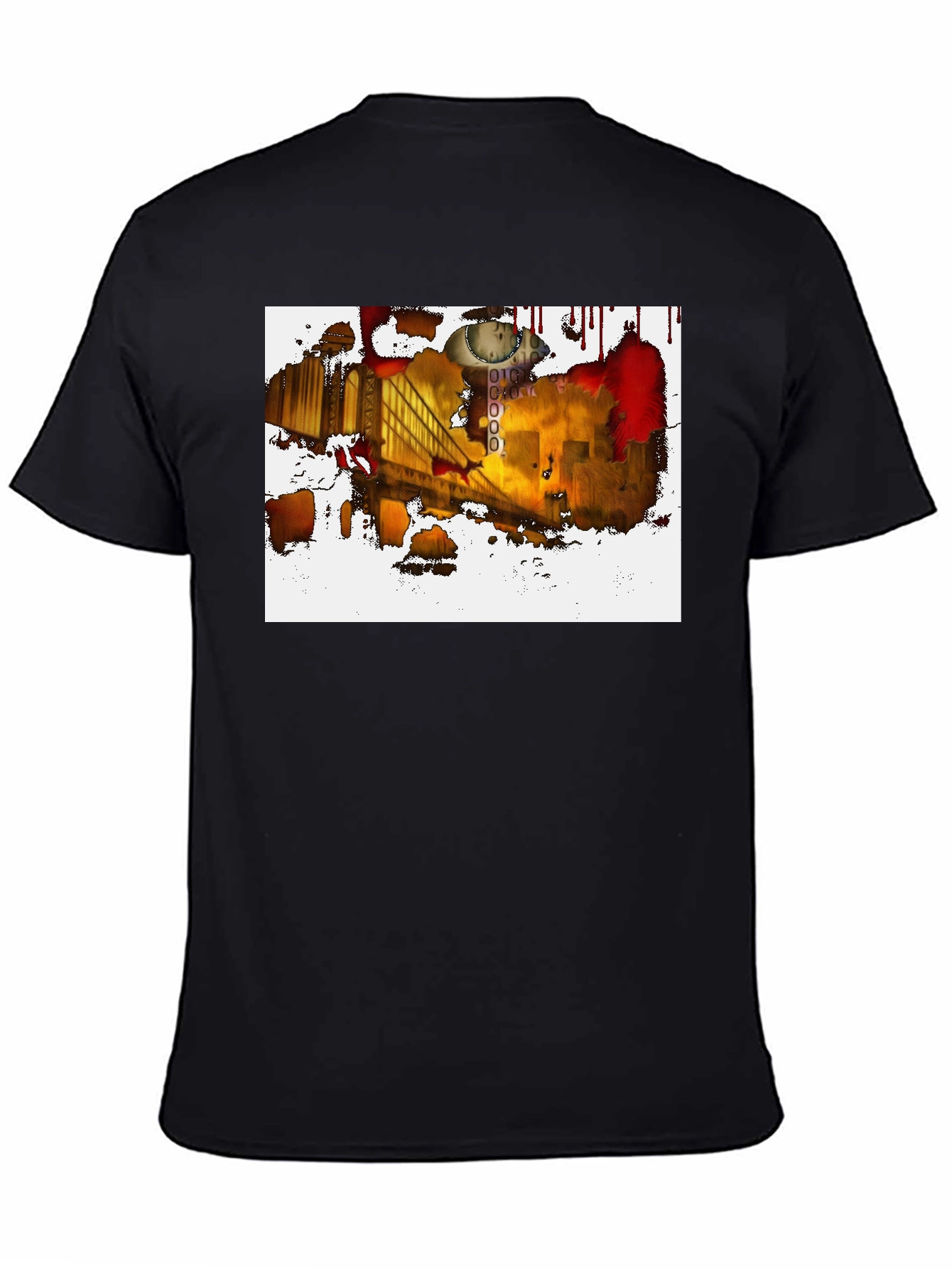 Black Abstract Art Tee - Express Yourself view 4