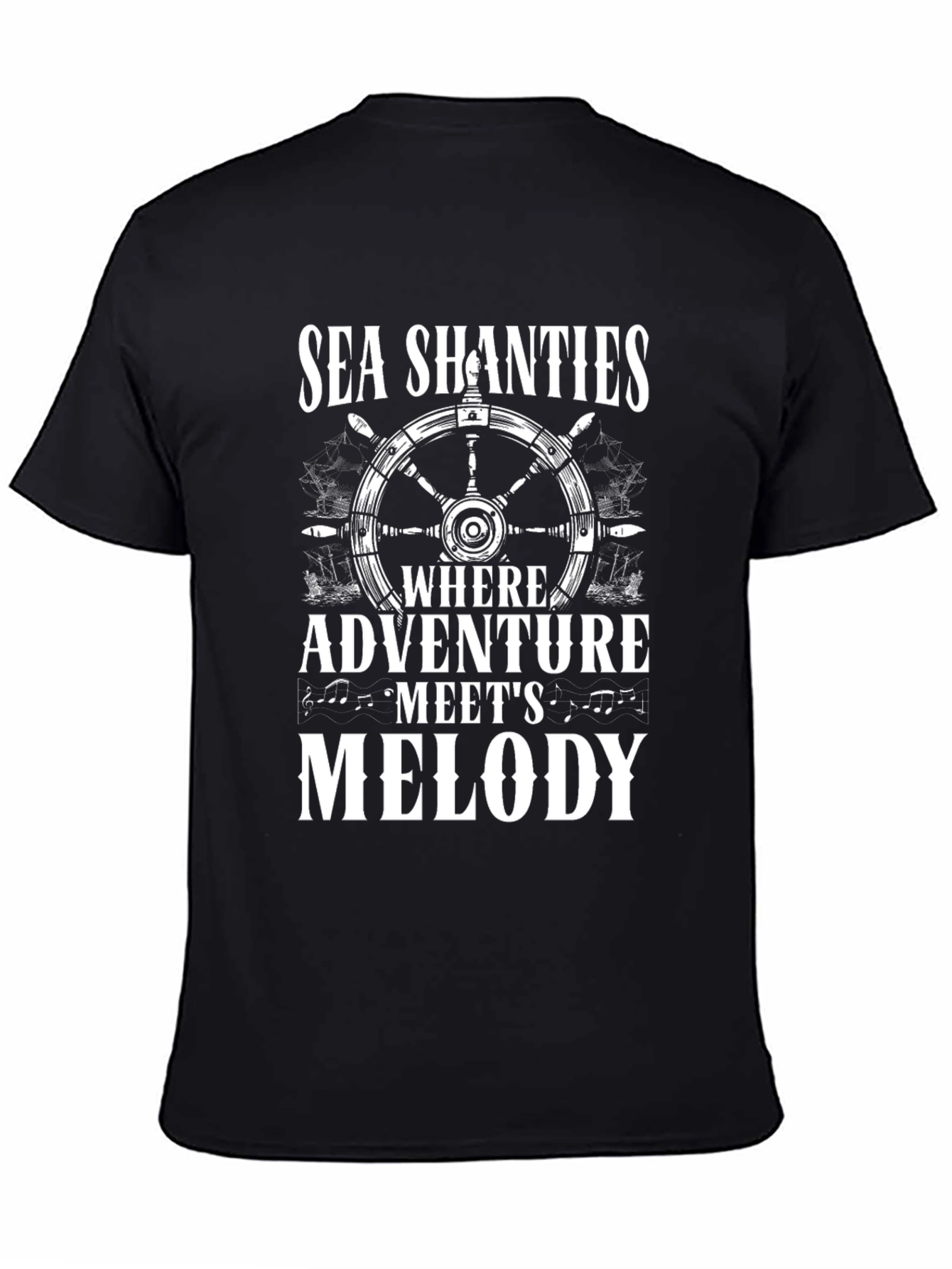 Black Sea Shanties Adventure Melody Black T-Shirt view 4