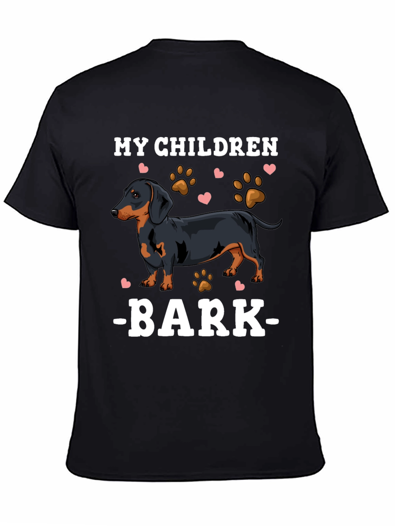 Black My Children Bark Dog Lover T-Shirt view 4