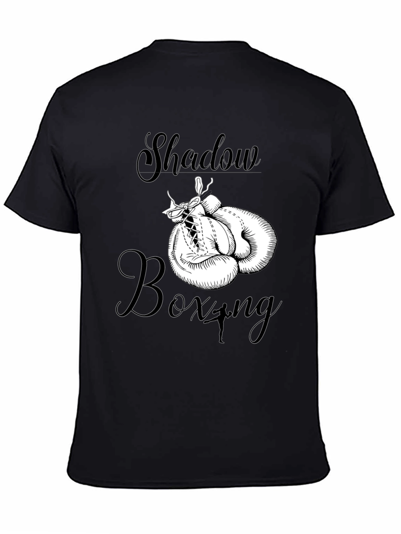 Black Shadow Boxing Graphic Tee - Black Cotton Comfort view 4