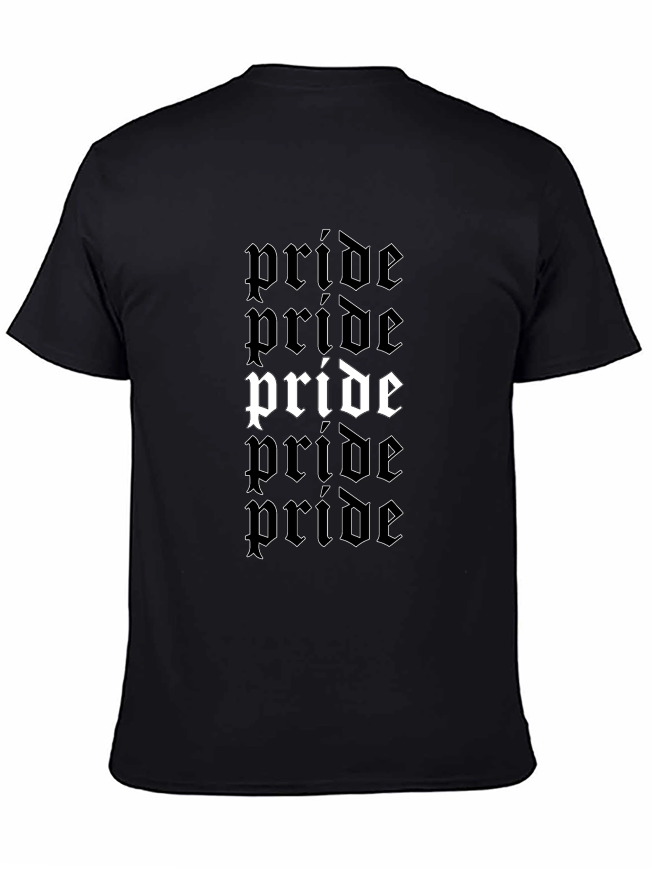Black Pride Graphic Print Black T-Shirt view 4