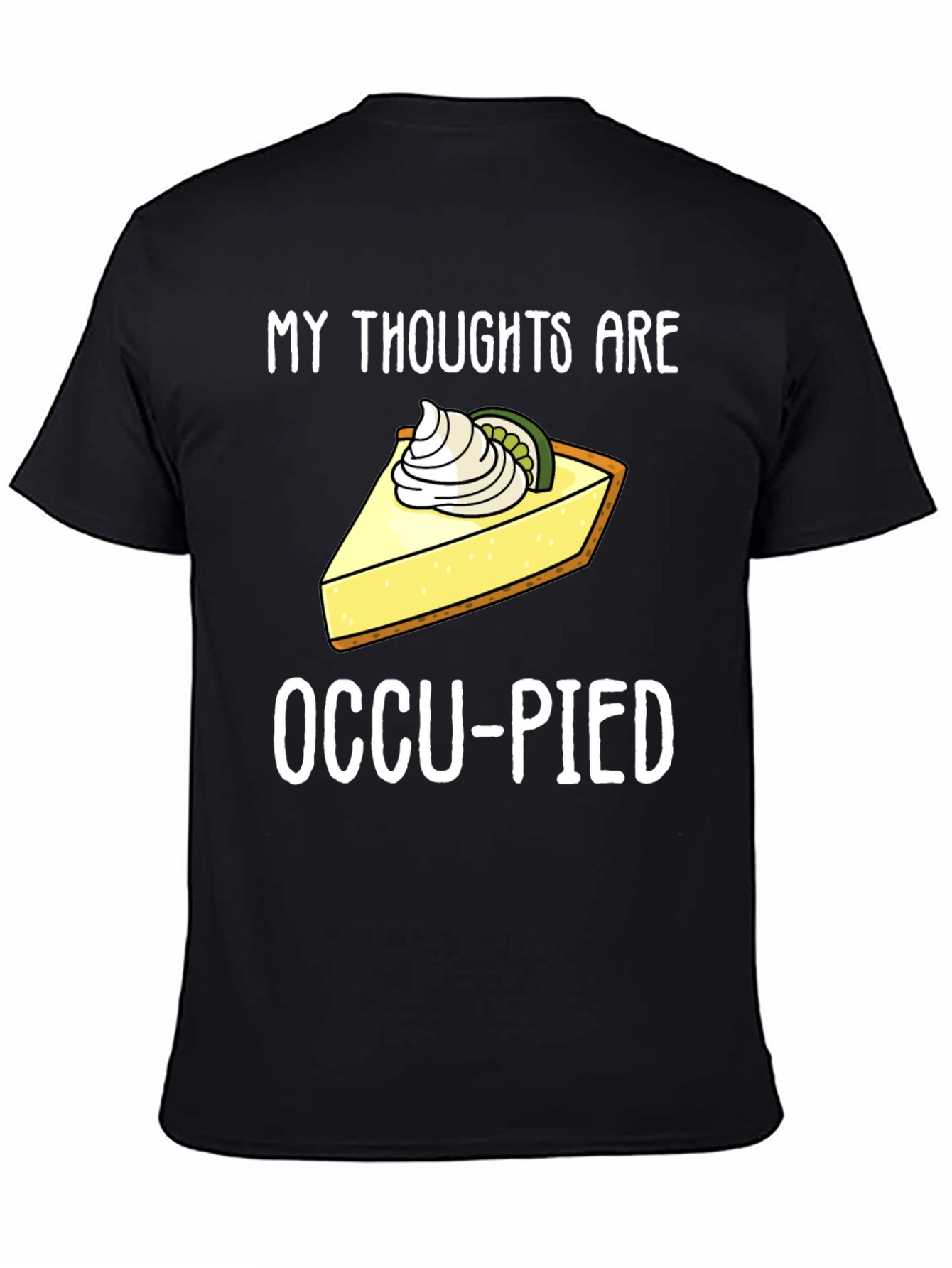 Black Occu-pied Funny Foodie Humor Graphic Tee view 4