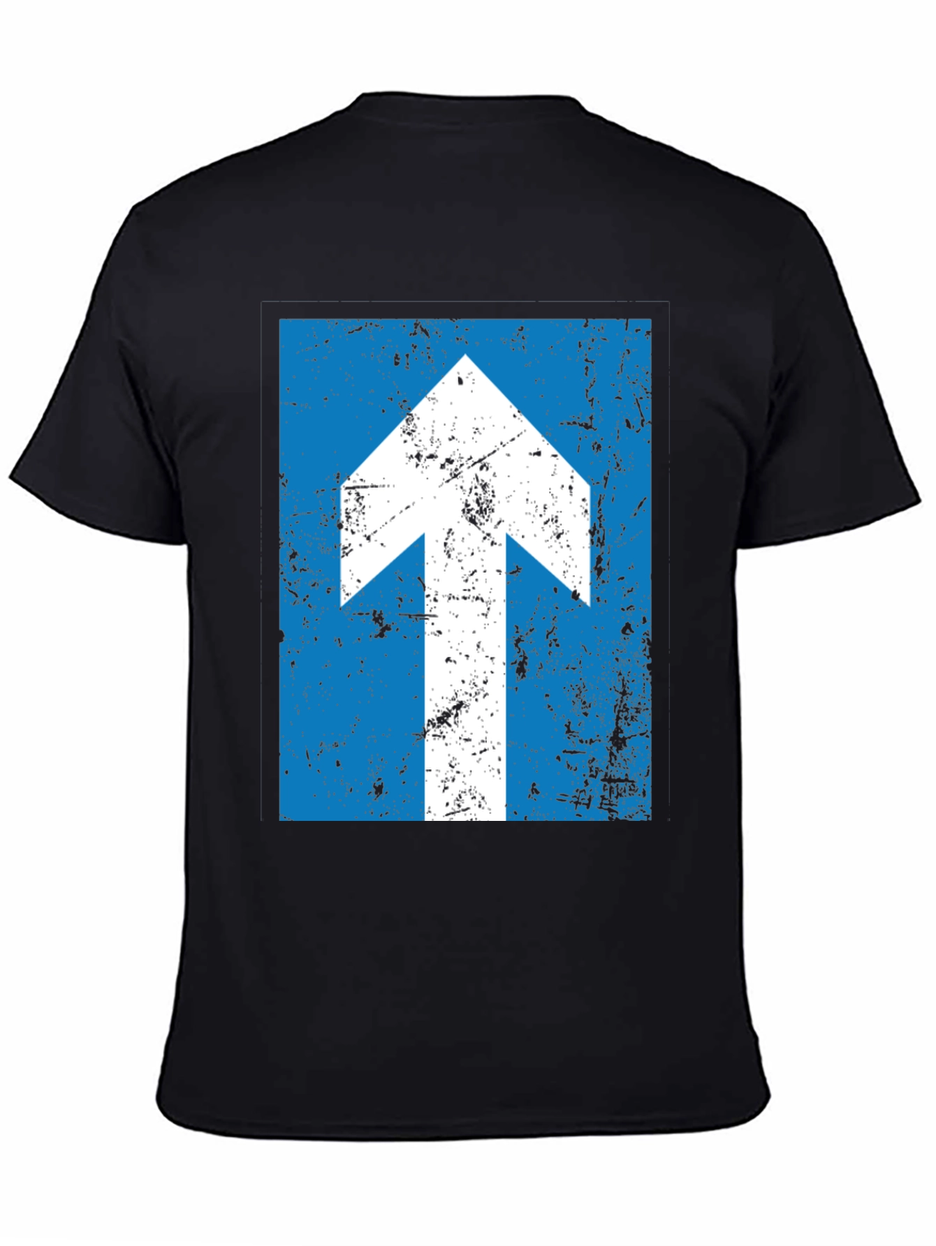 Black Up Arrow Distressed T-Shirt view 4