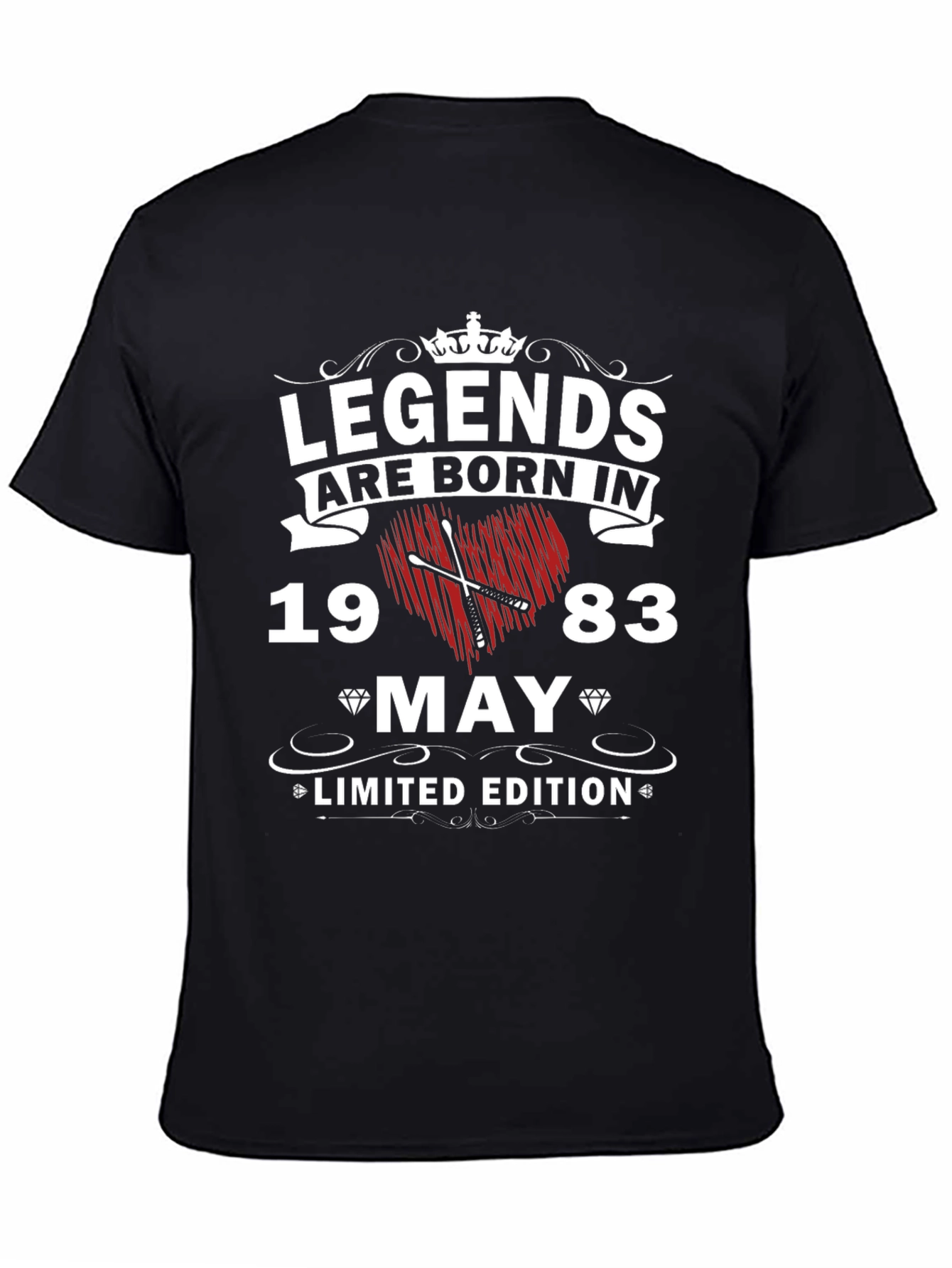Black Legends Born In 1983 May Limited Edition T-Shirt view 4