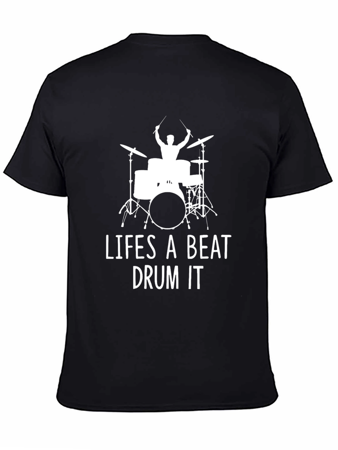 Black Life's a Beat Drum It T-Shirt view 4
