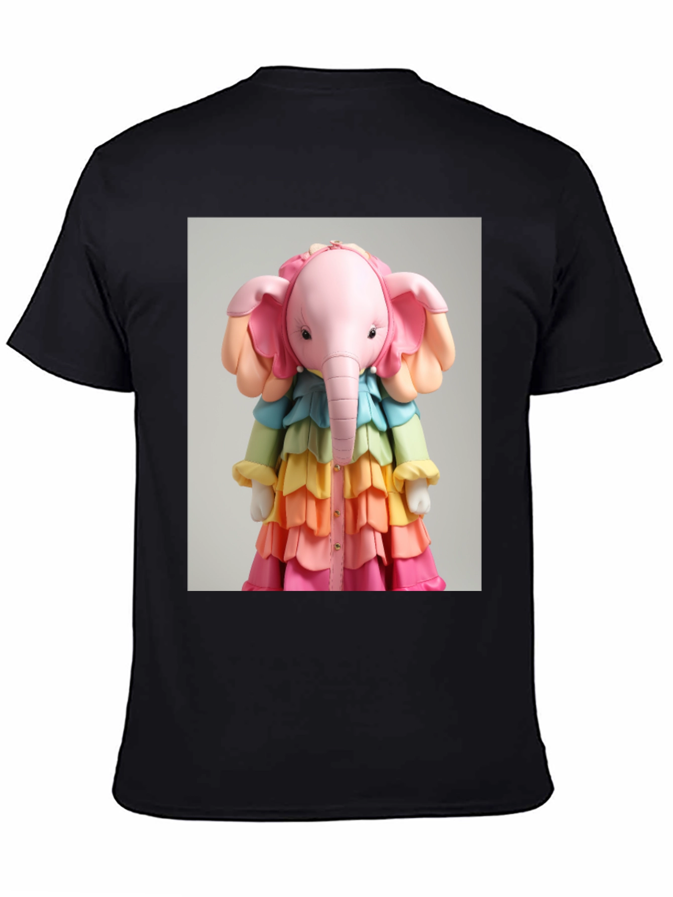 Black Elephant Puppet Graphic Tee view 4