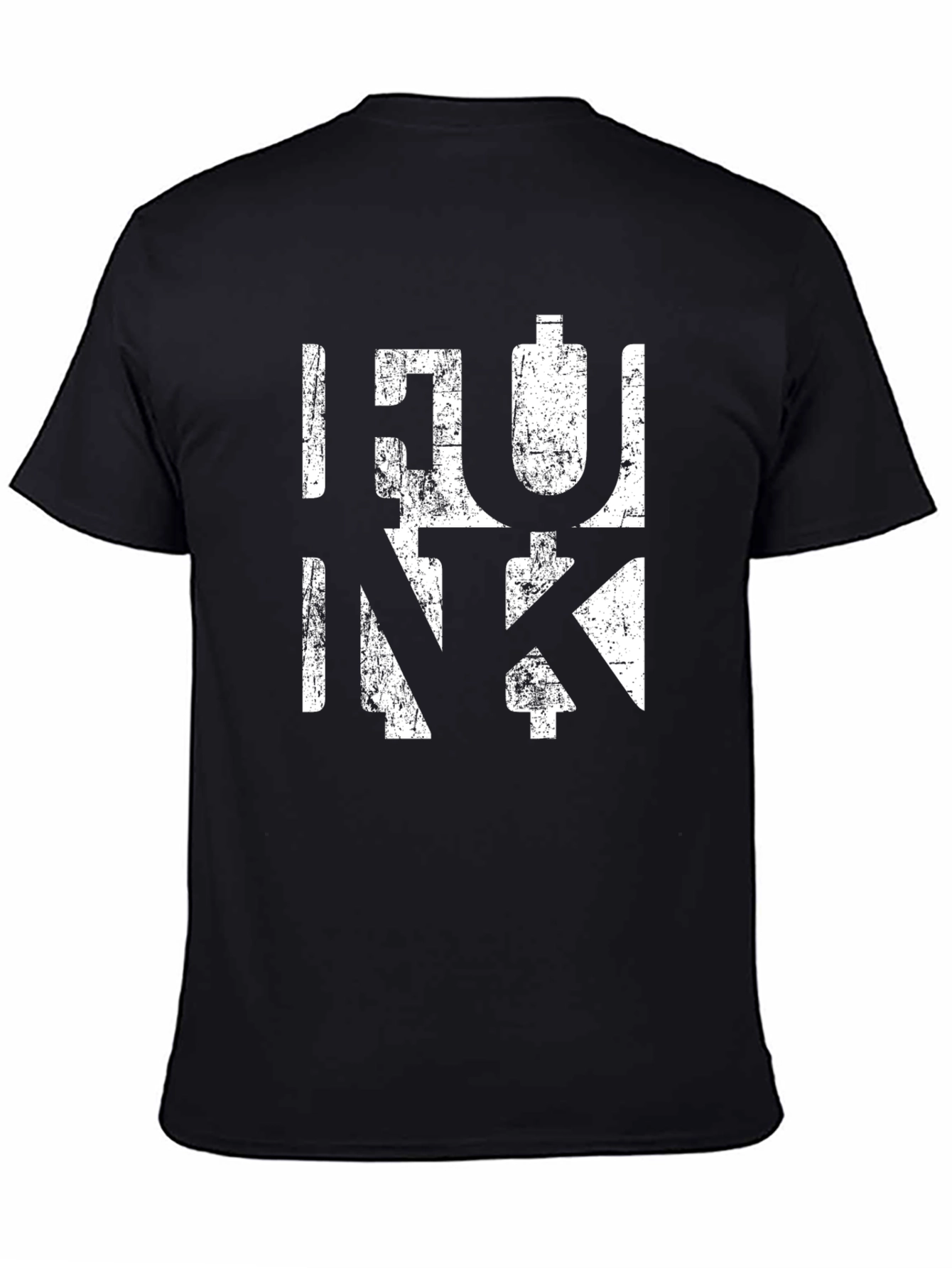 Black Retro 'Funk' Graphic Print Black T-Shirt view 4