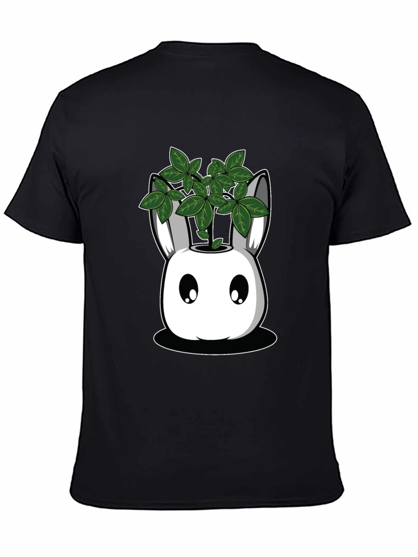 Black Bunny Planter Graphic Tee - Black Cotton Blend view 4