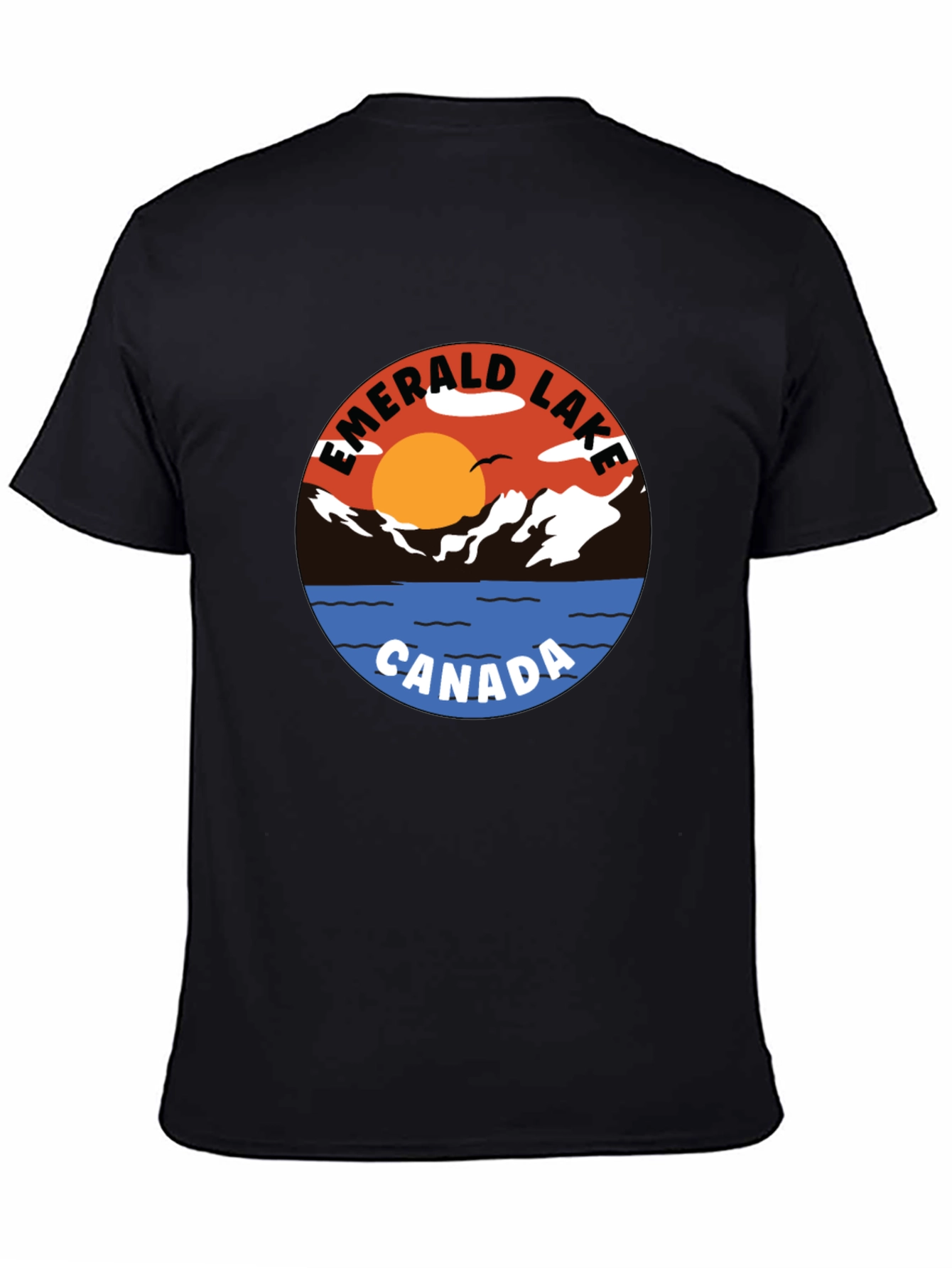 Black Emerald Lake Canada Graphic Tee view 4