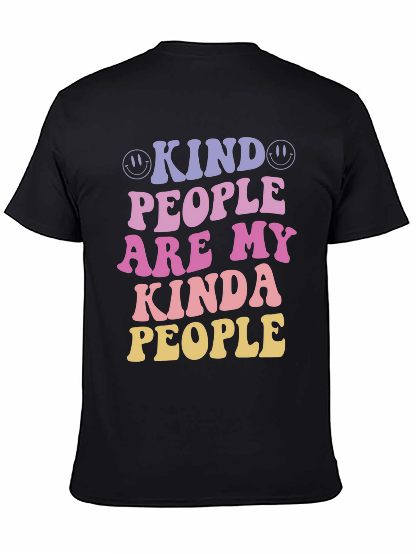 Black Kind People Graphic T-Shirt - Positive Vibes view 4