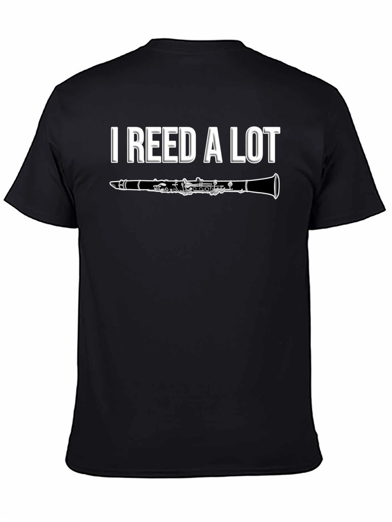 Black I Reed A Lot Clarinet T-Shirt - Musician Gift view 4