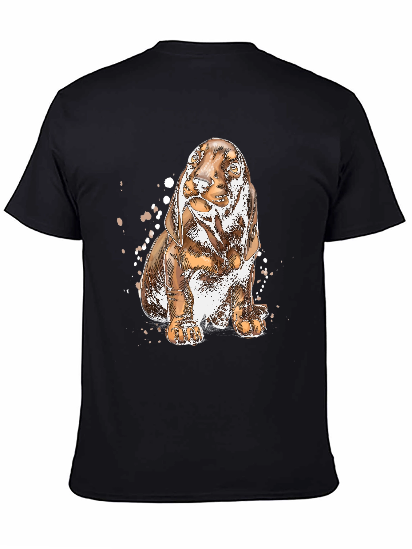 Black Dog Sketch Graphic Tee - Black view 4