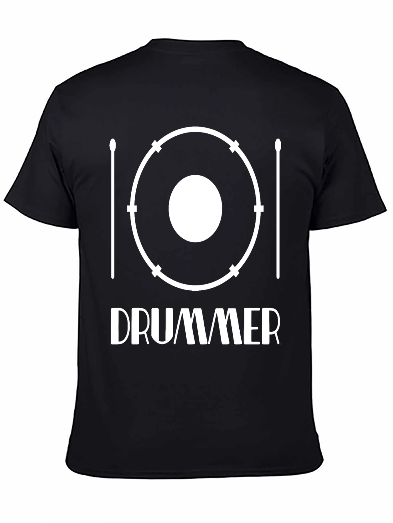 Black Drummer Graphic T-Shirt - Music Lover Tee view 4
