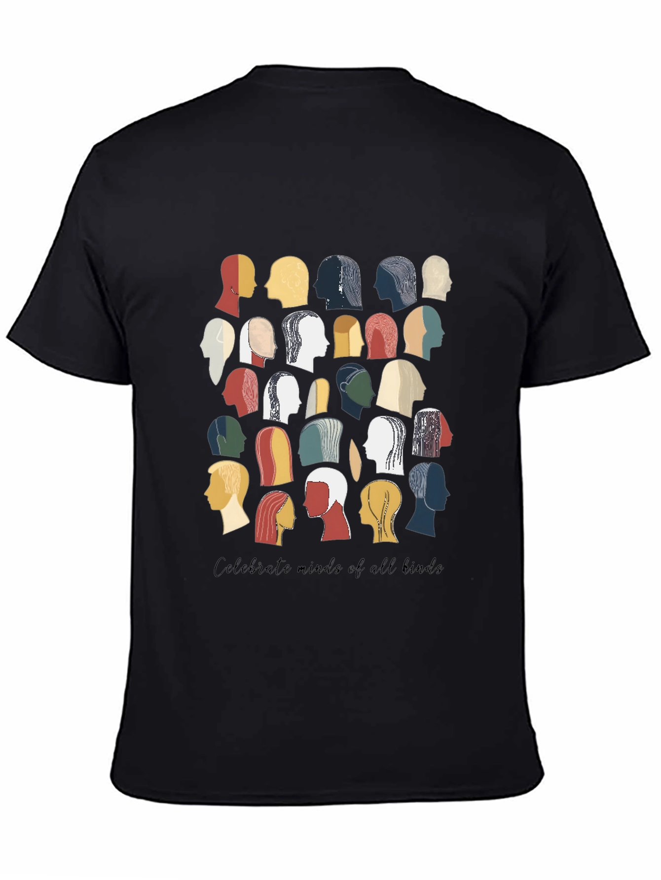 Black Diverse Minds Graphic Tee - Celebrate Inclusivity view 4