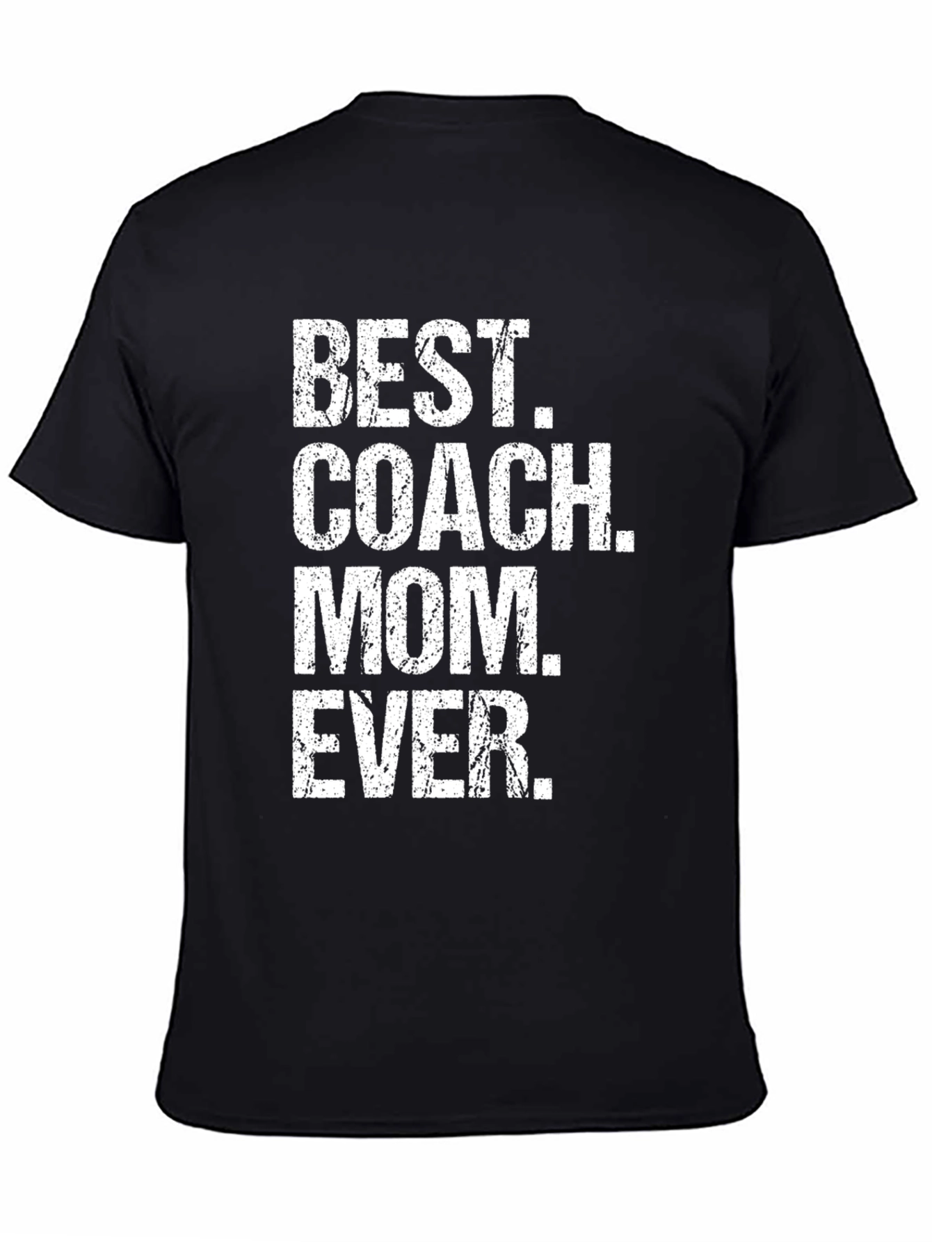 Black Best Coach Mom Ever Black T-Shirt view 4