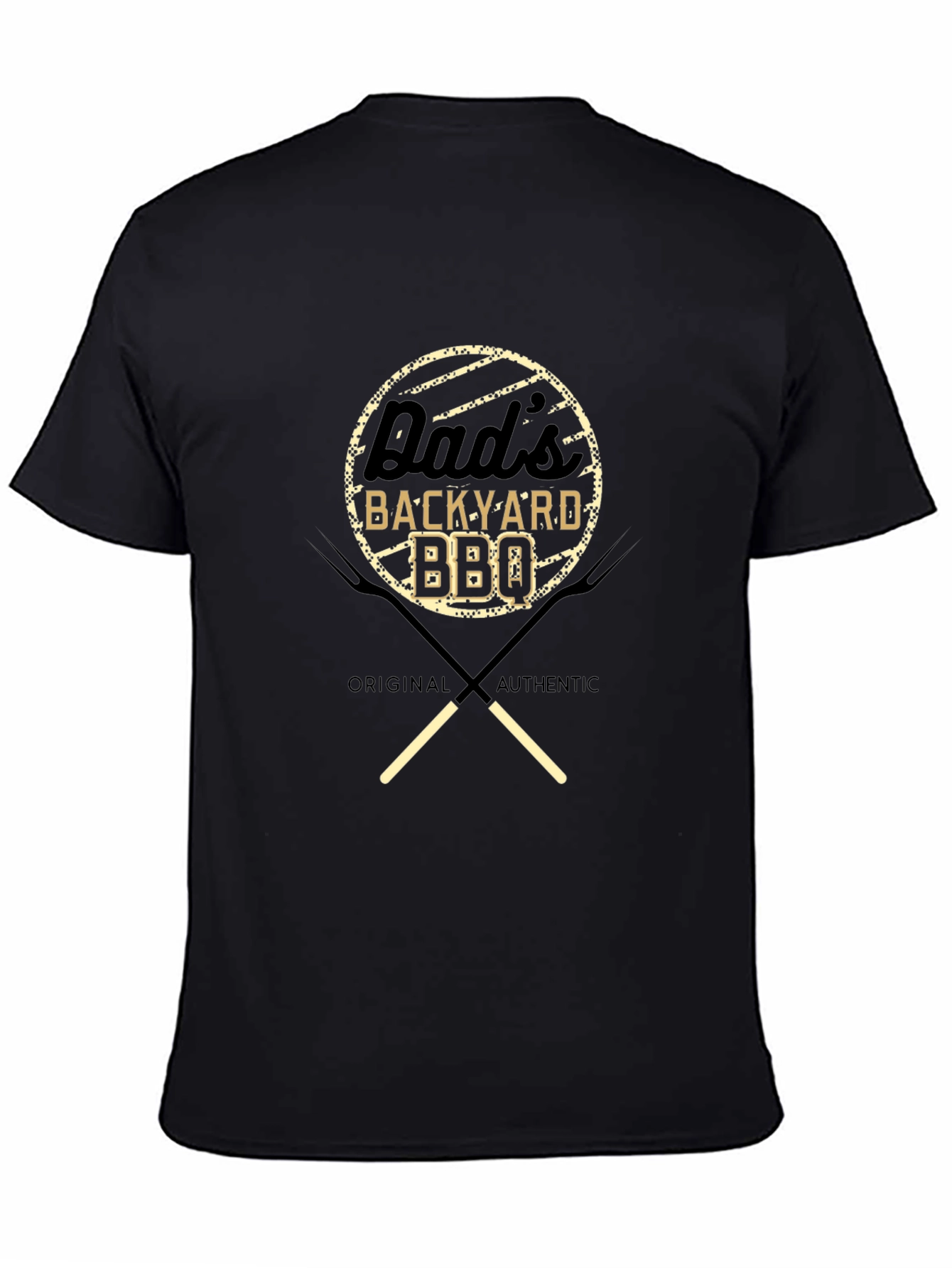 Black Dad's Backyard BBQ T-Shirt view 4