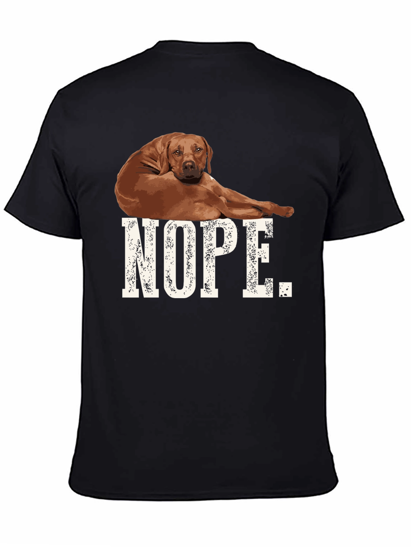 Black Nope Dog Graphic T-Shirt Black view 4