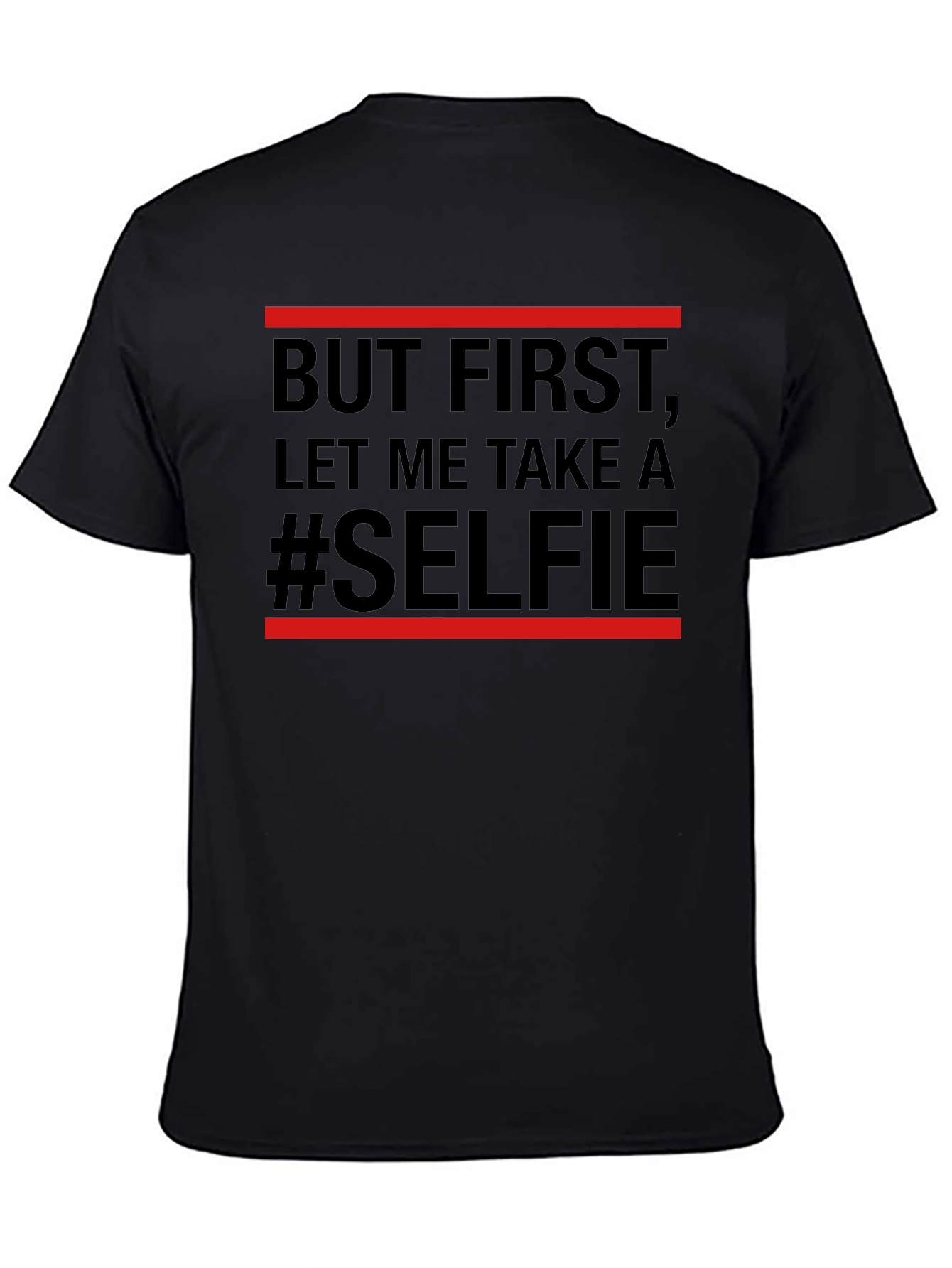 Black But First Selfie Graphic Tee view 4