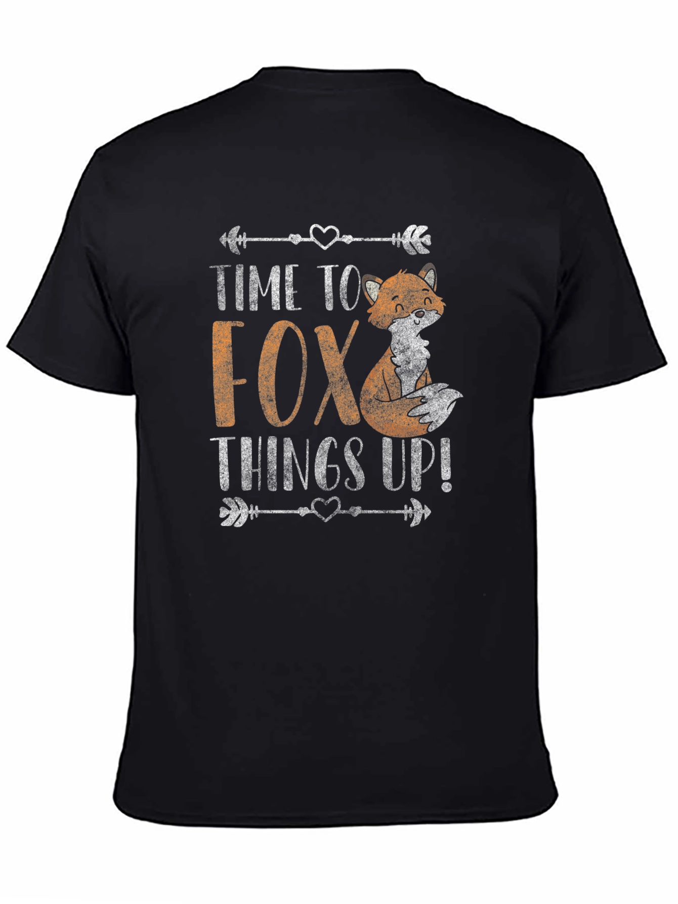 Black Time To Fox Things Up! Graphic Tee view 4