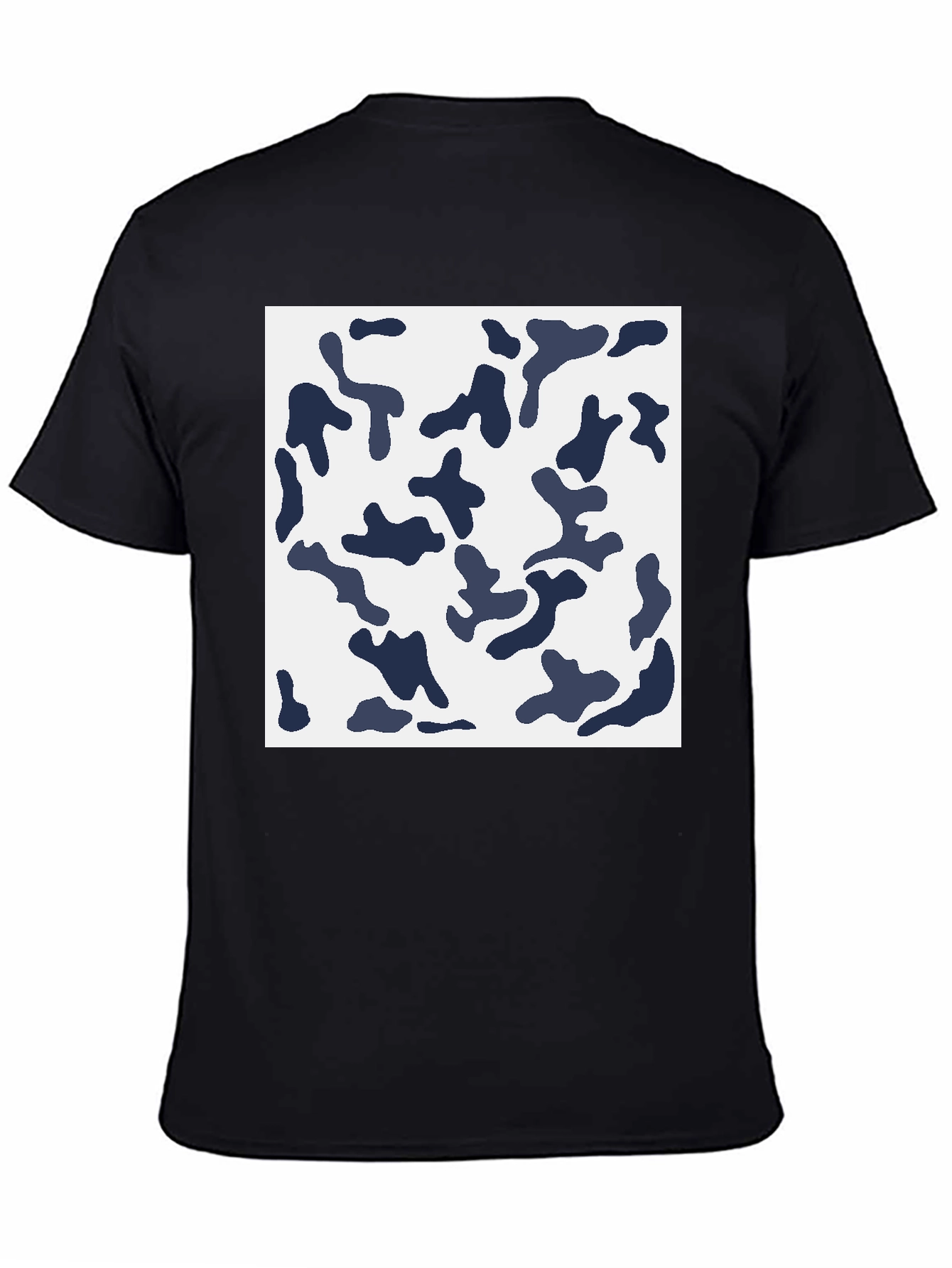 Black Cool Camo Graphic Tee - Men's Black Cotton T-Shirt view 4